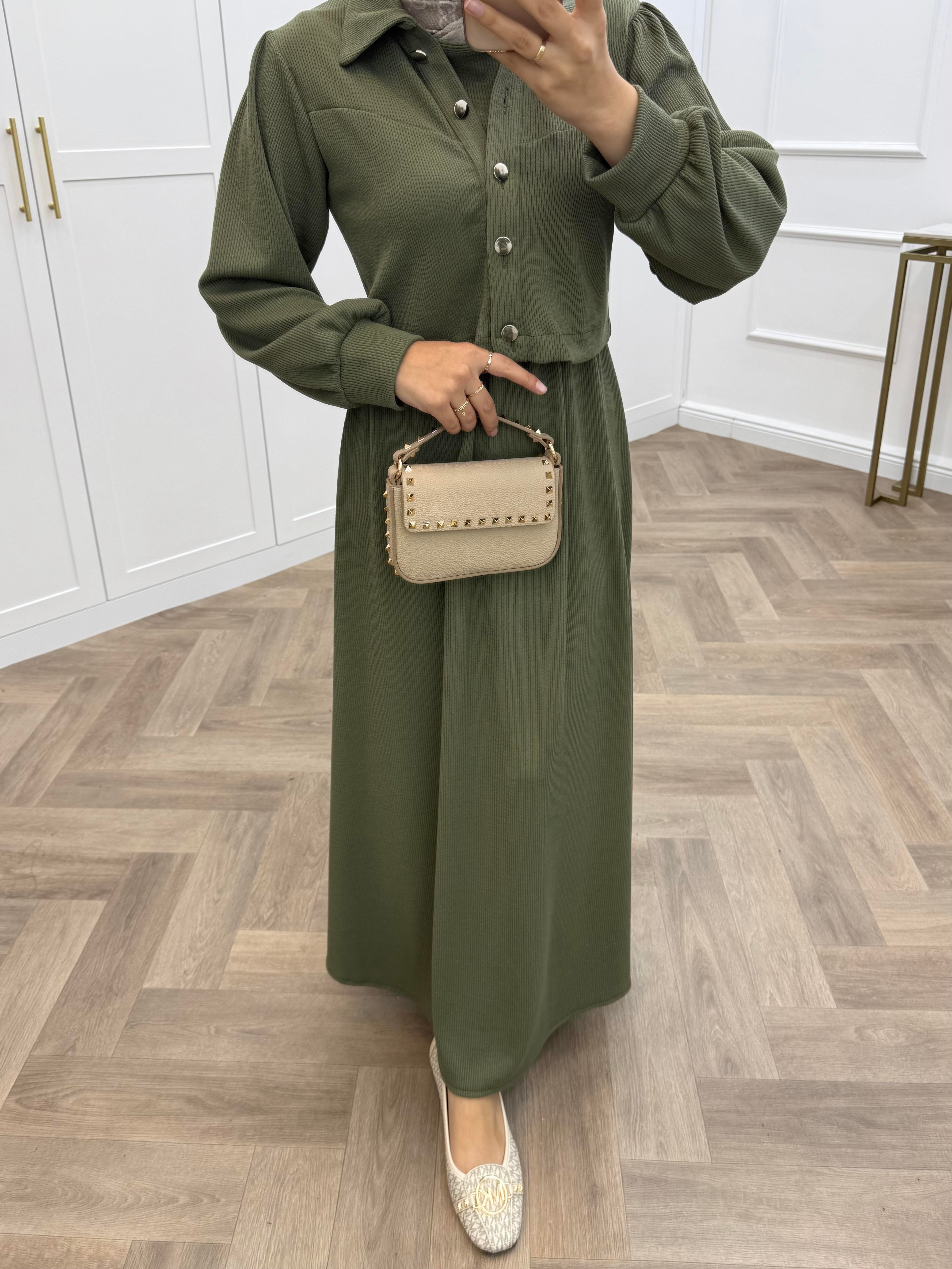 FİTİLLİ CEKETLİ TAKIM ELBİSE HAKİ