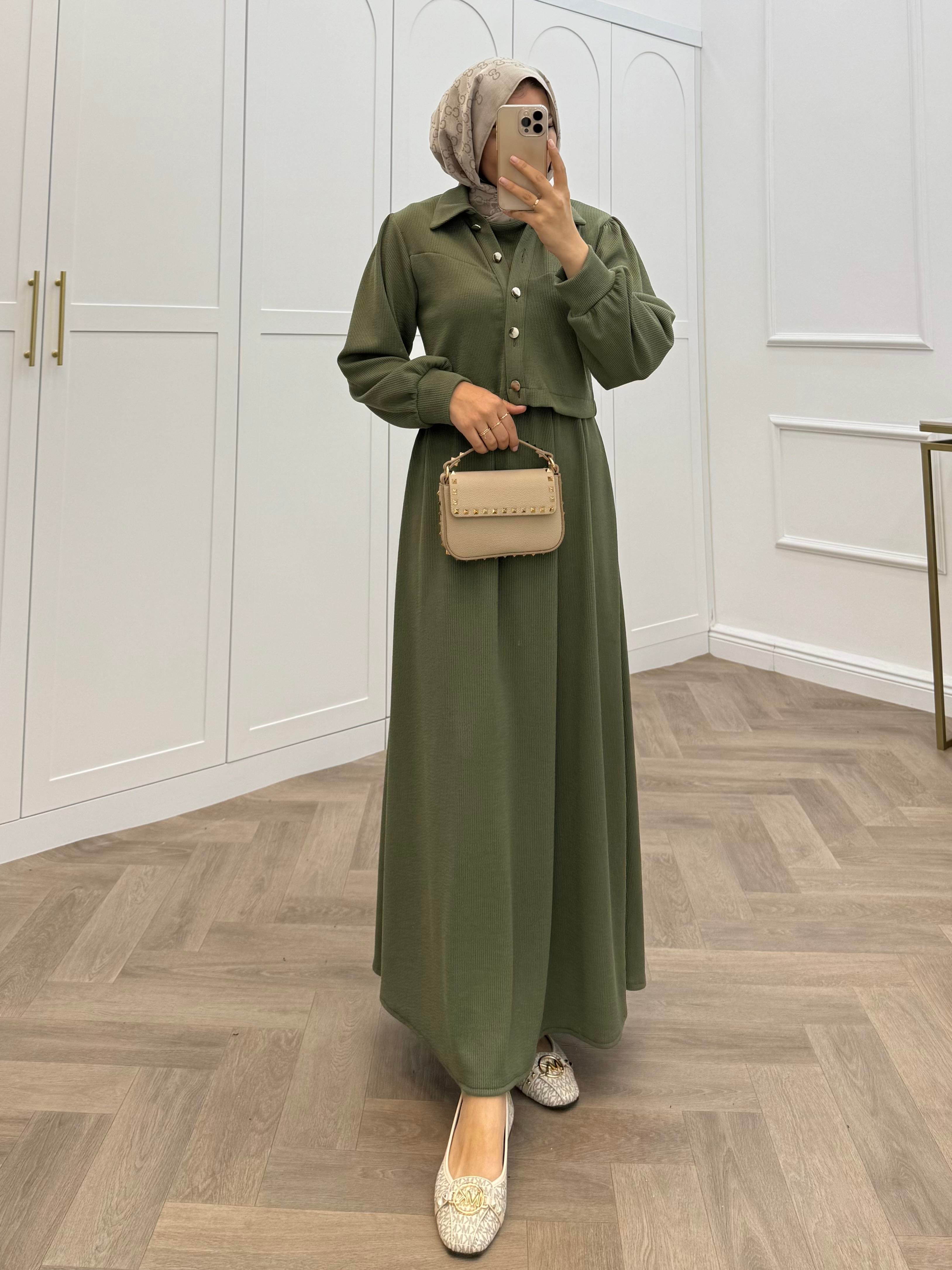 FİTİLLİ CEKETLİ TAKIM ELBİSE HAKİ