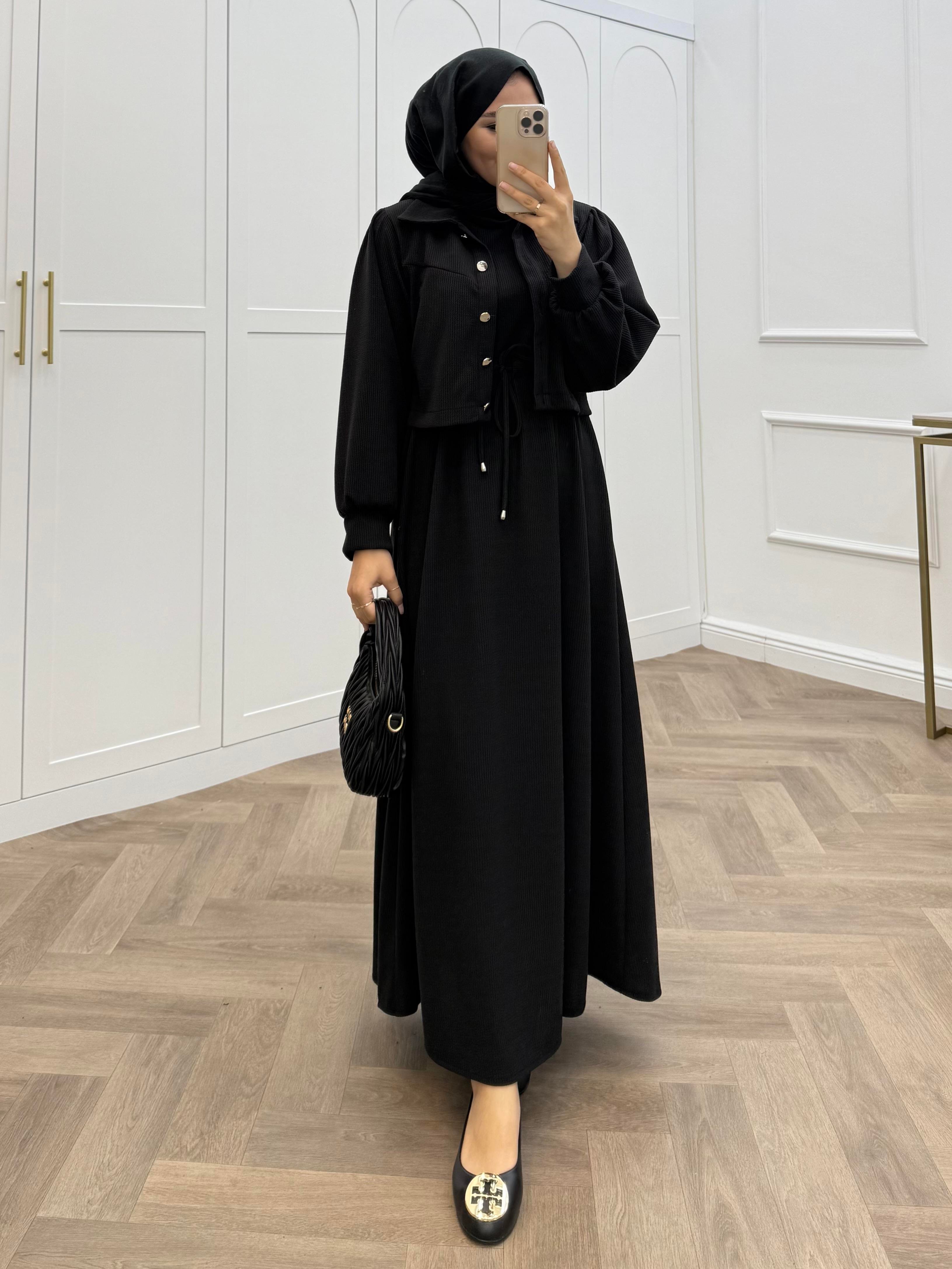 FİTİLLİ CEKETLİ TAKIM ELBİSE SİYAH