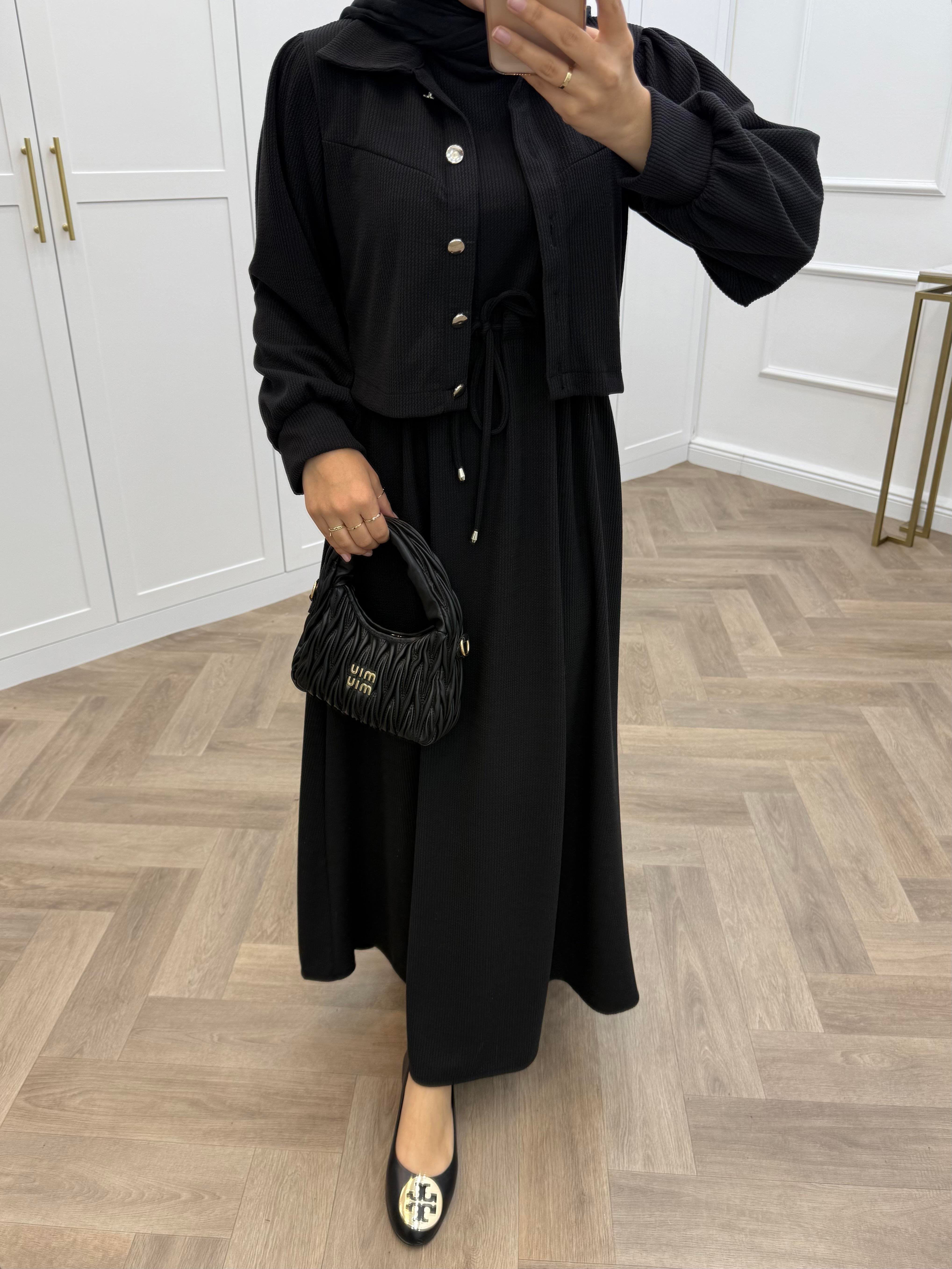 FİTİLLİ CEKETLİ TAKIM ELBİSE SİYAH