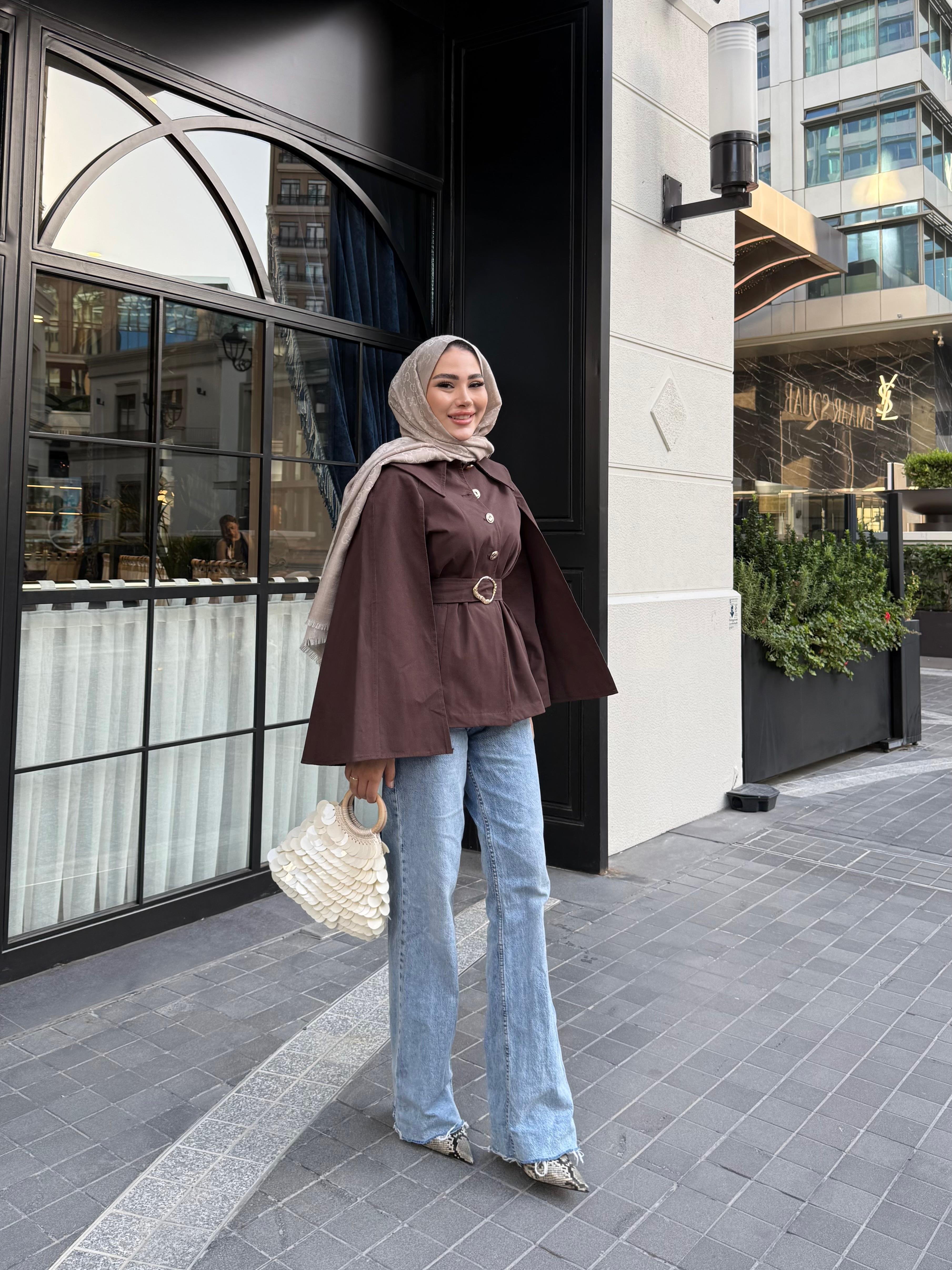 GOLD DÜĞMELİ KEMERLİ TRENÇKOT  KAHVE