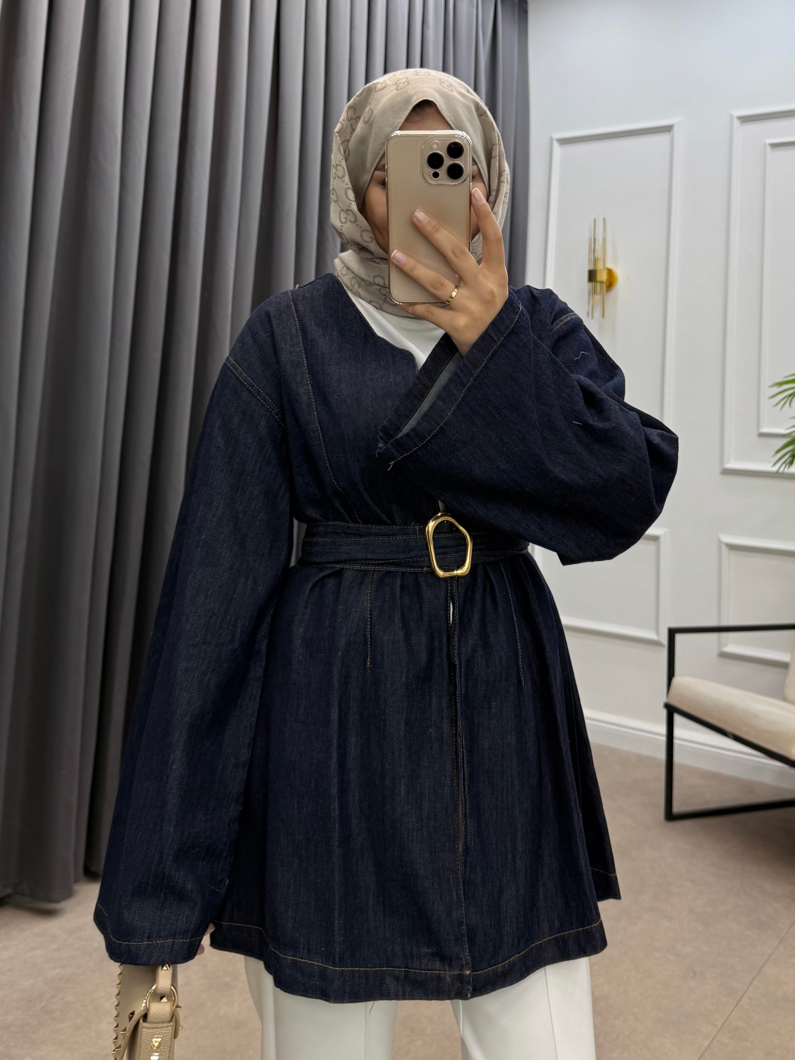 GOLD TOKALI KOT CEKET LACİVERT