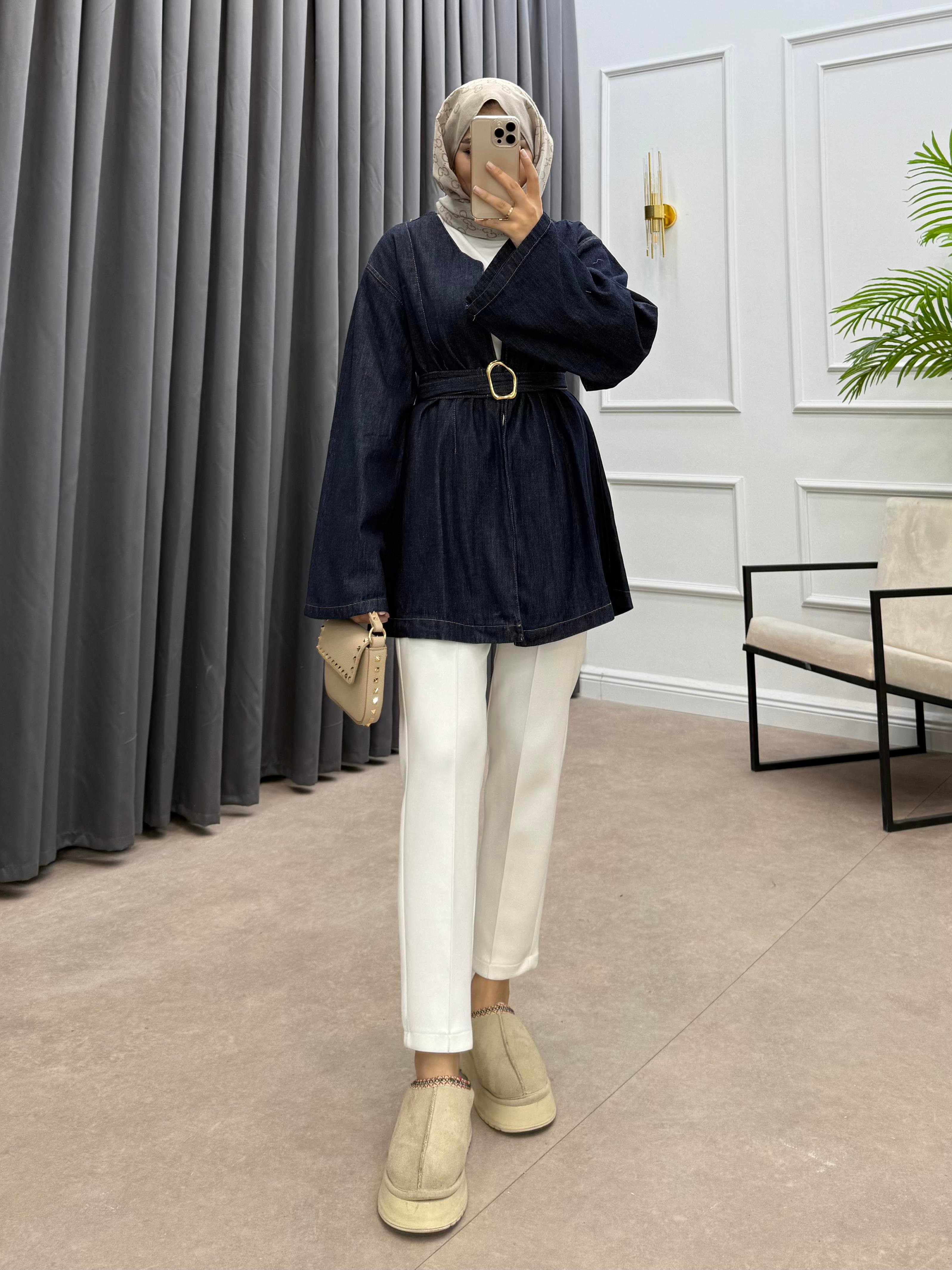 GOLD TOKALI KOT CEKET LACİVERT