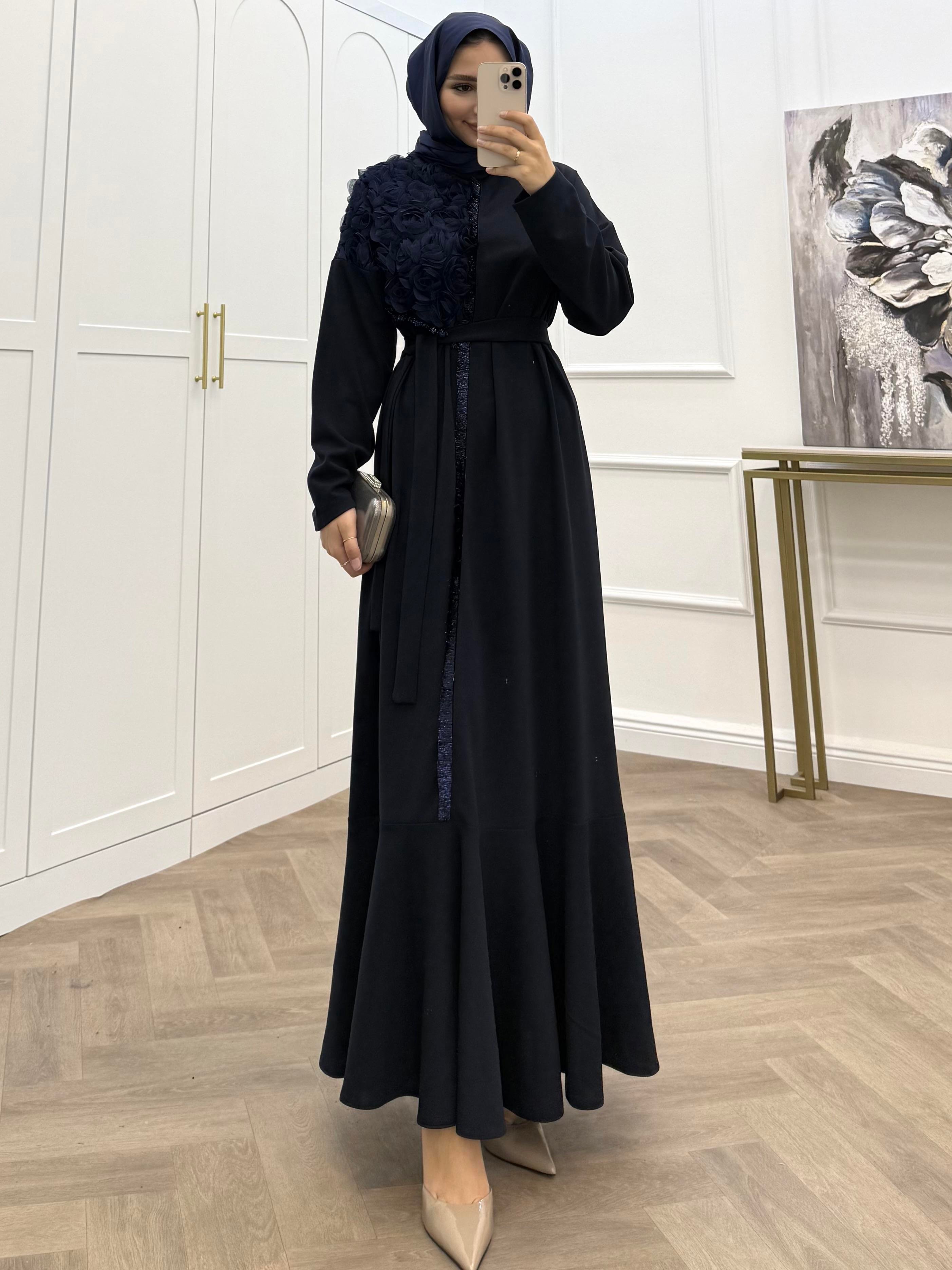 GÜLFEM ELBİSE LACİVERT