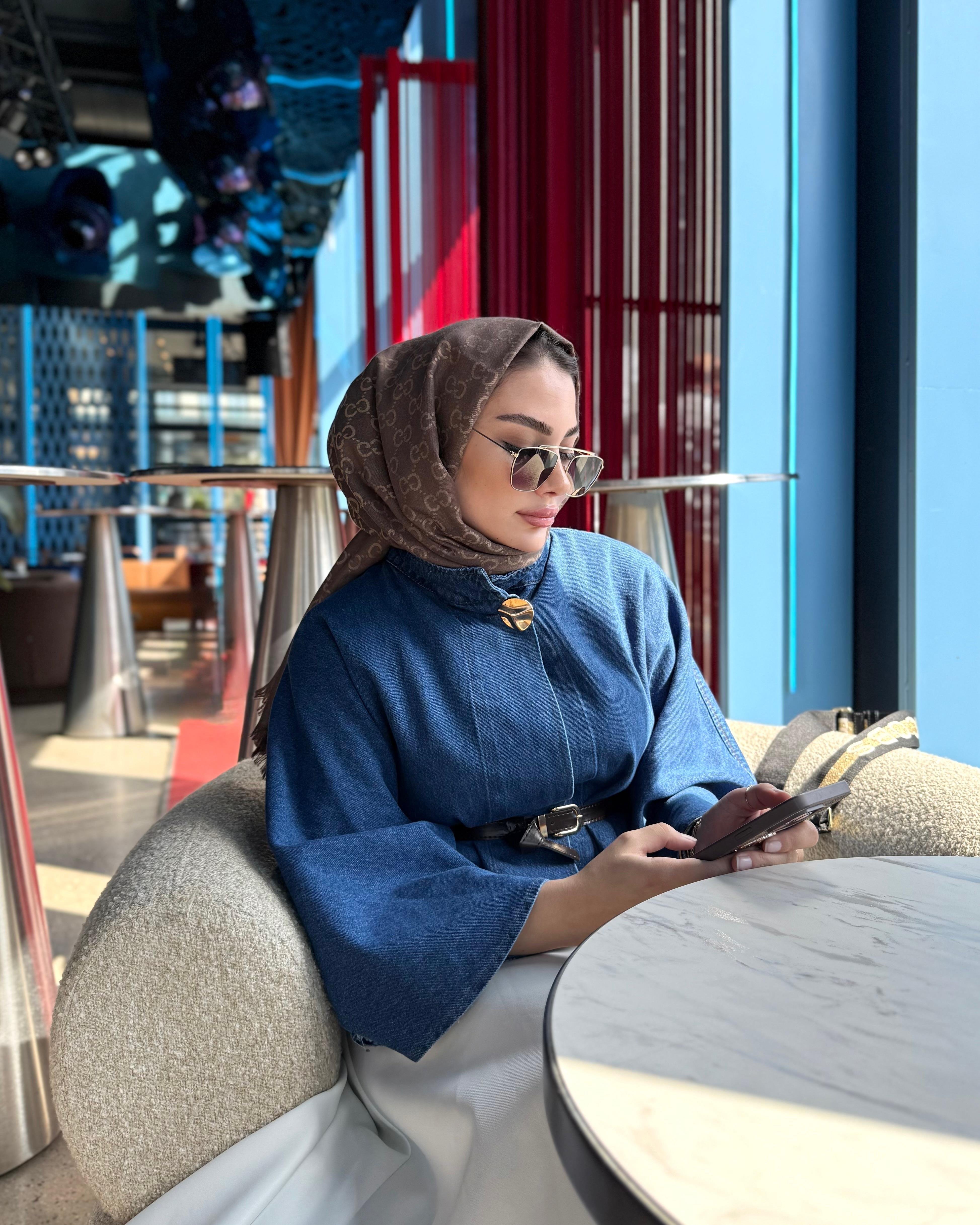 HAKİM YAKA KOT PANÇO MAVİ