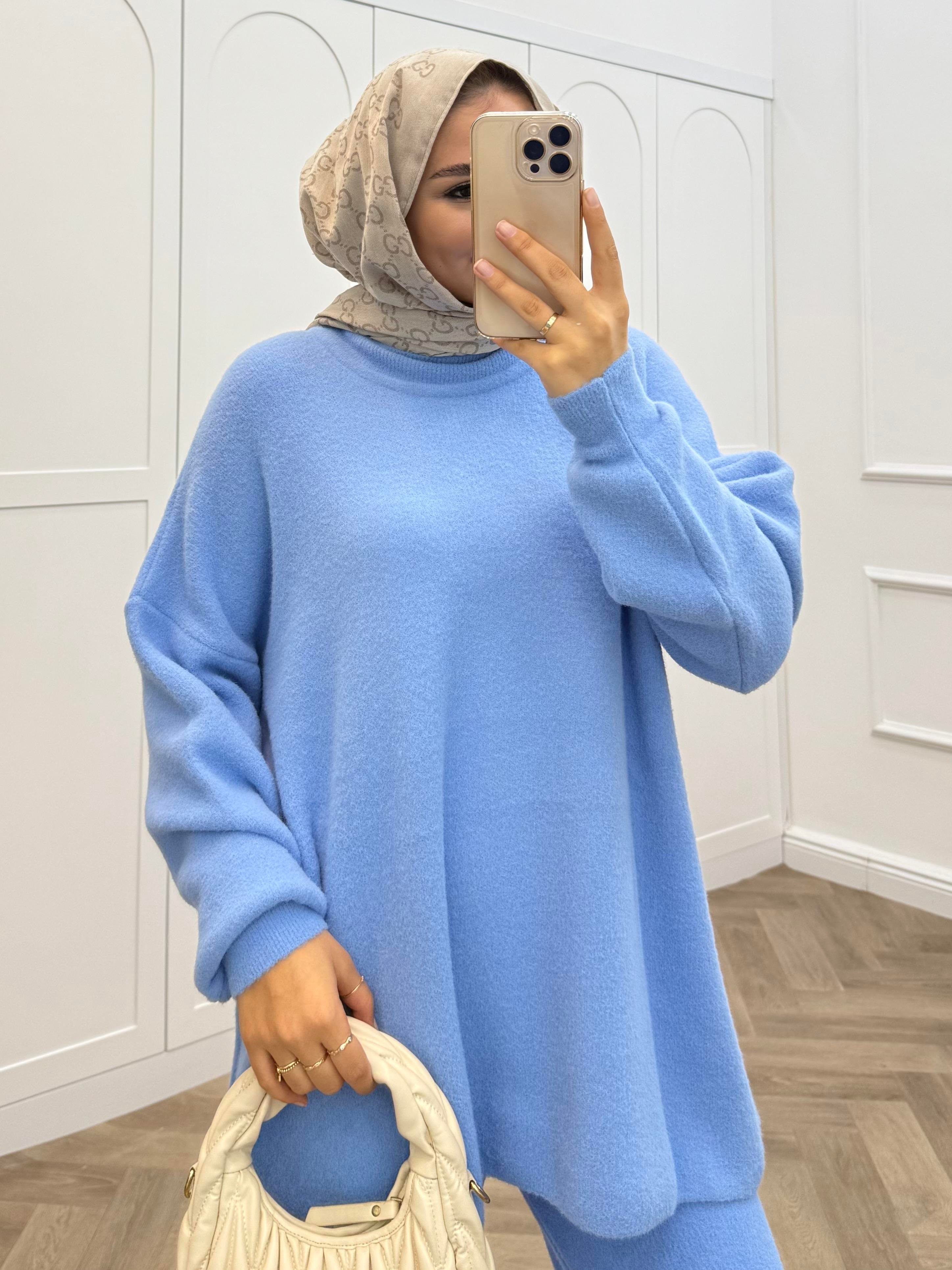 HAKİM YAKA YUMOŞ TAKIM BEBE MAVİSİ