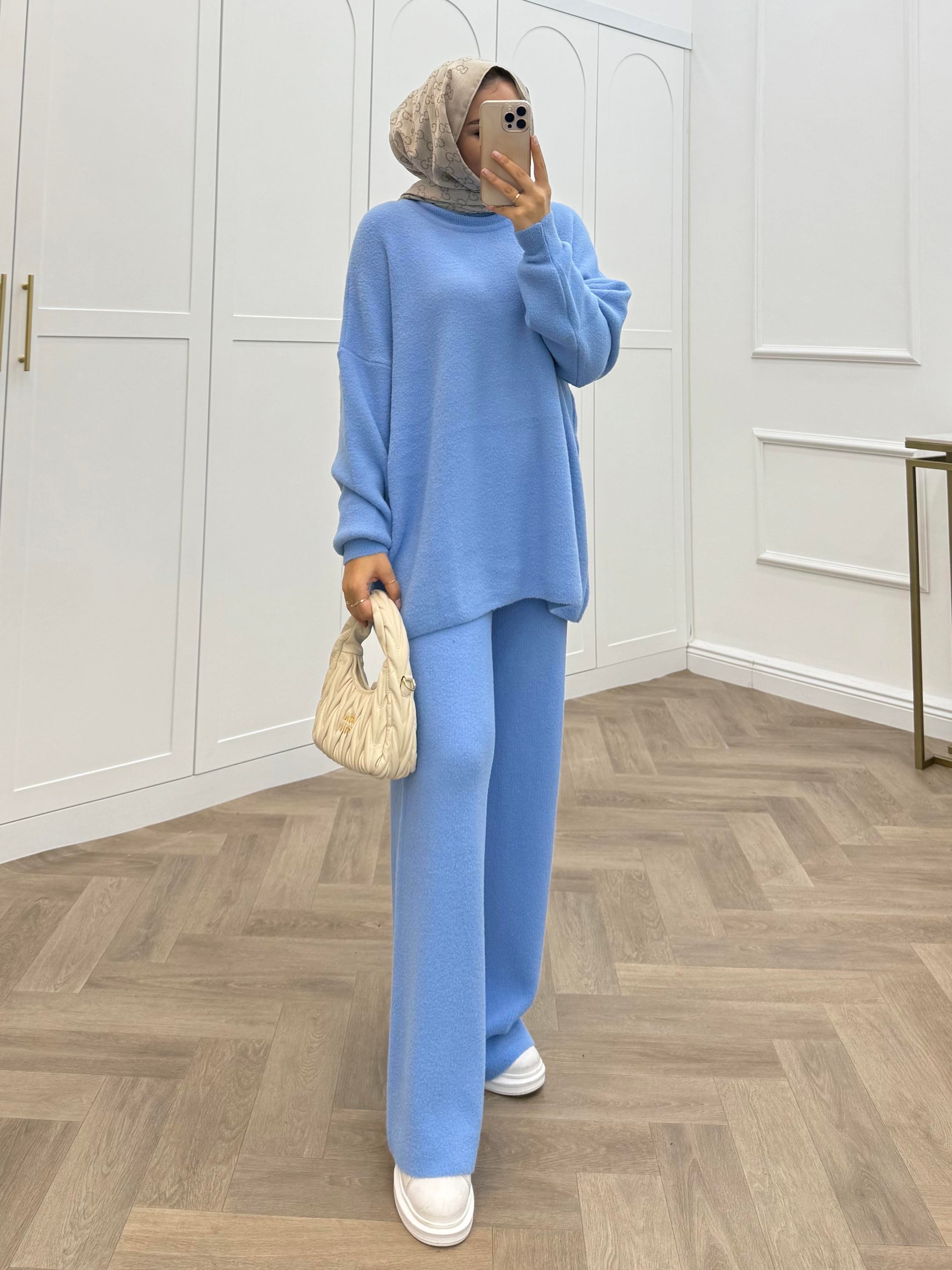 HAKİM YAKA YUMOŞ TAKIM BEBE MAVİSİ