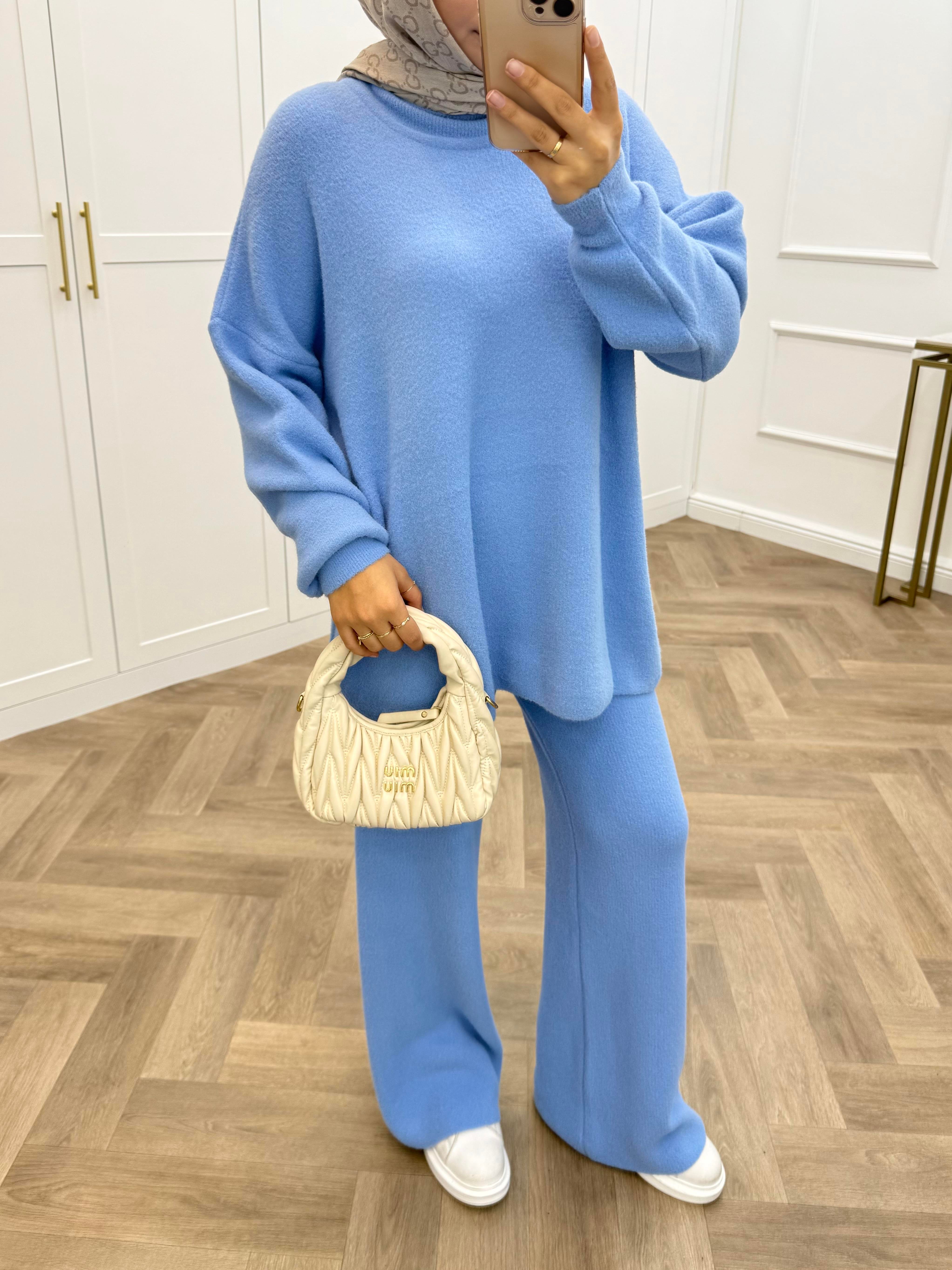 HAKİM YAKA YUMOŞ TAKIM BEBE MAVİSİ