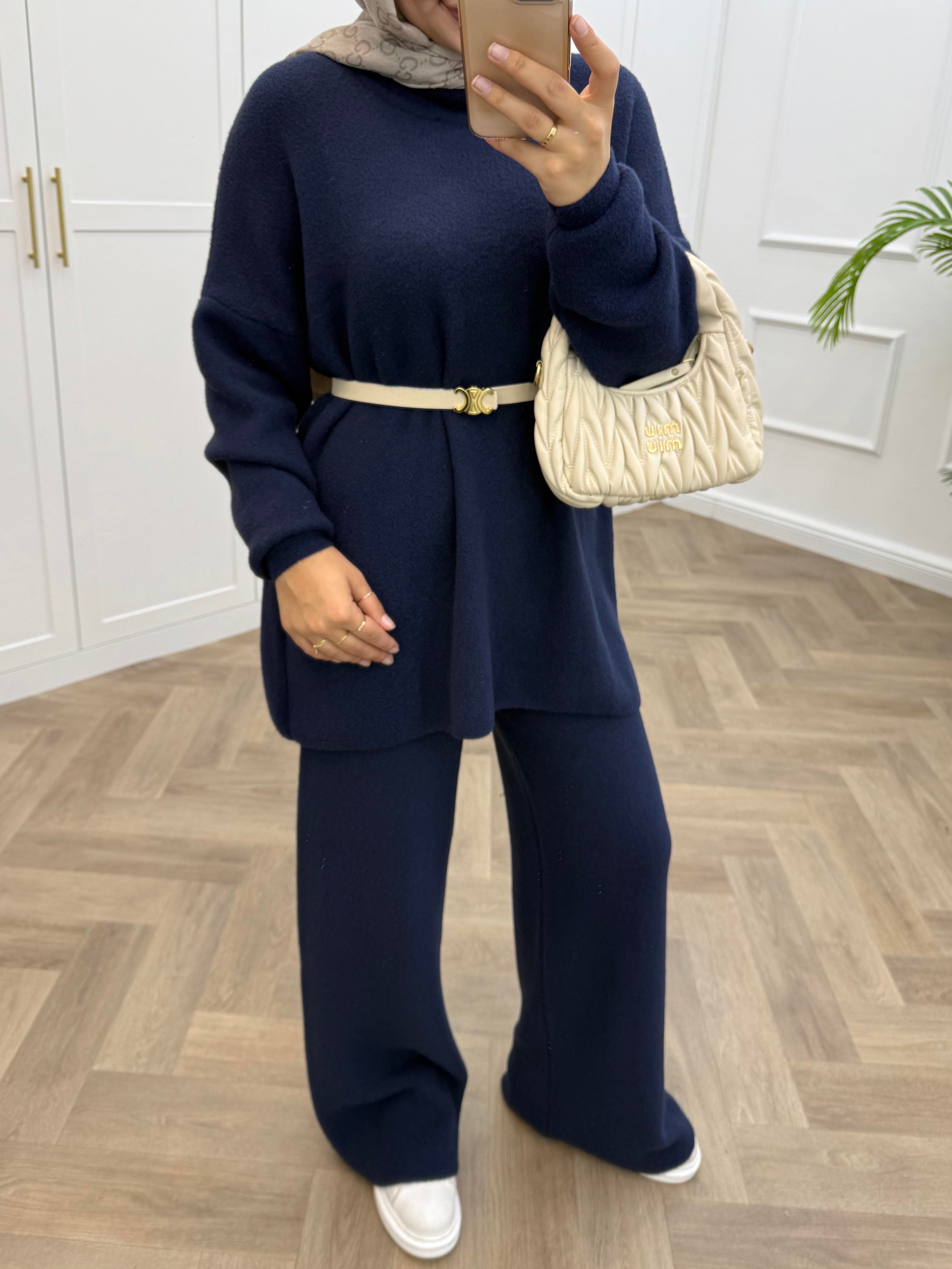 HAKİM YAKA YUMOŞ TAKIM LACİVERT