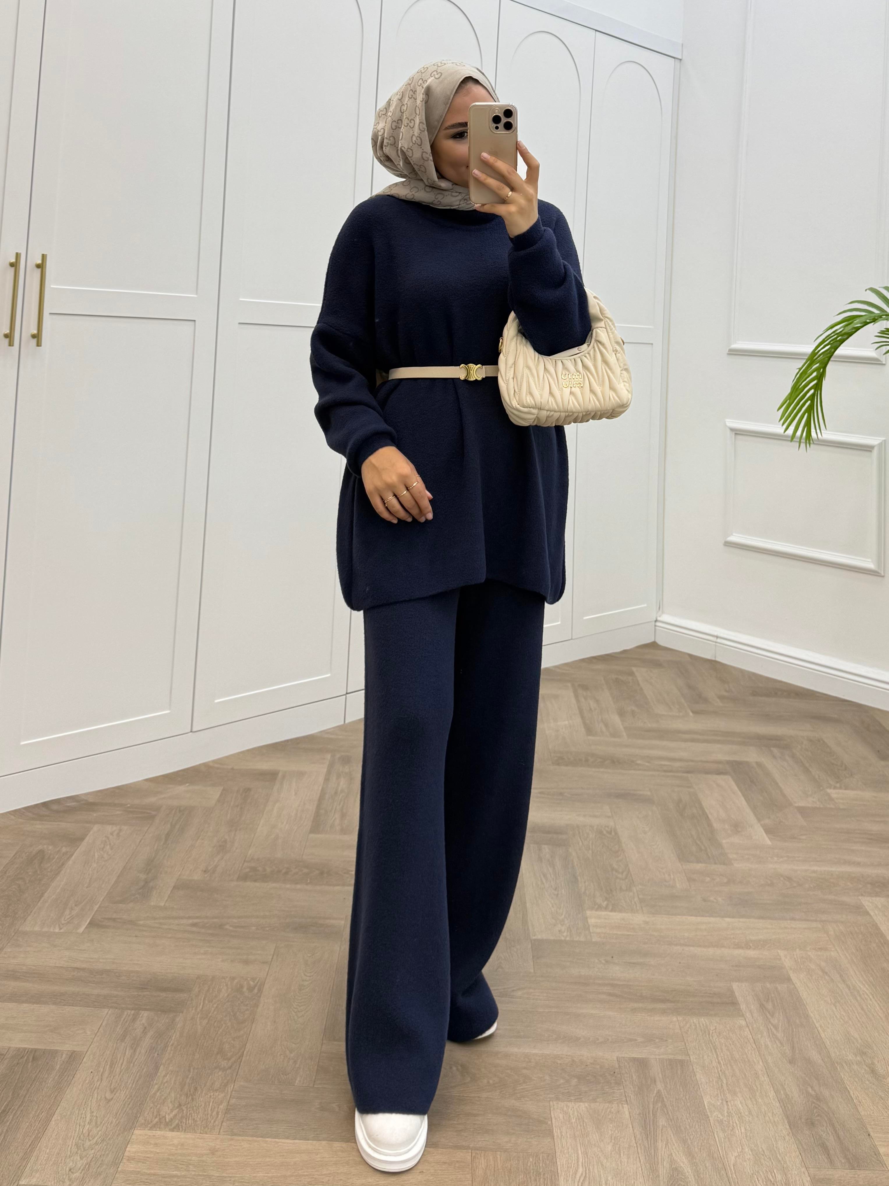 HAKİM YAKA YUMOŞ TAKIM LACİVERT