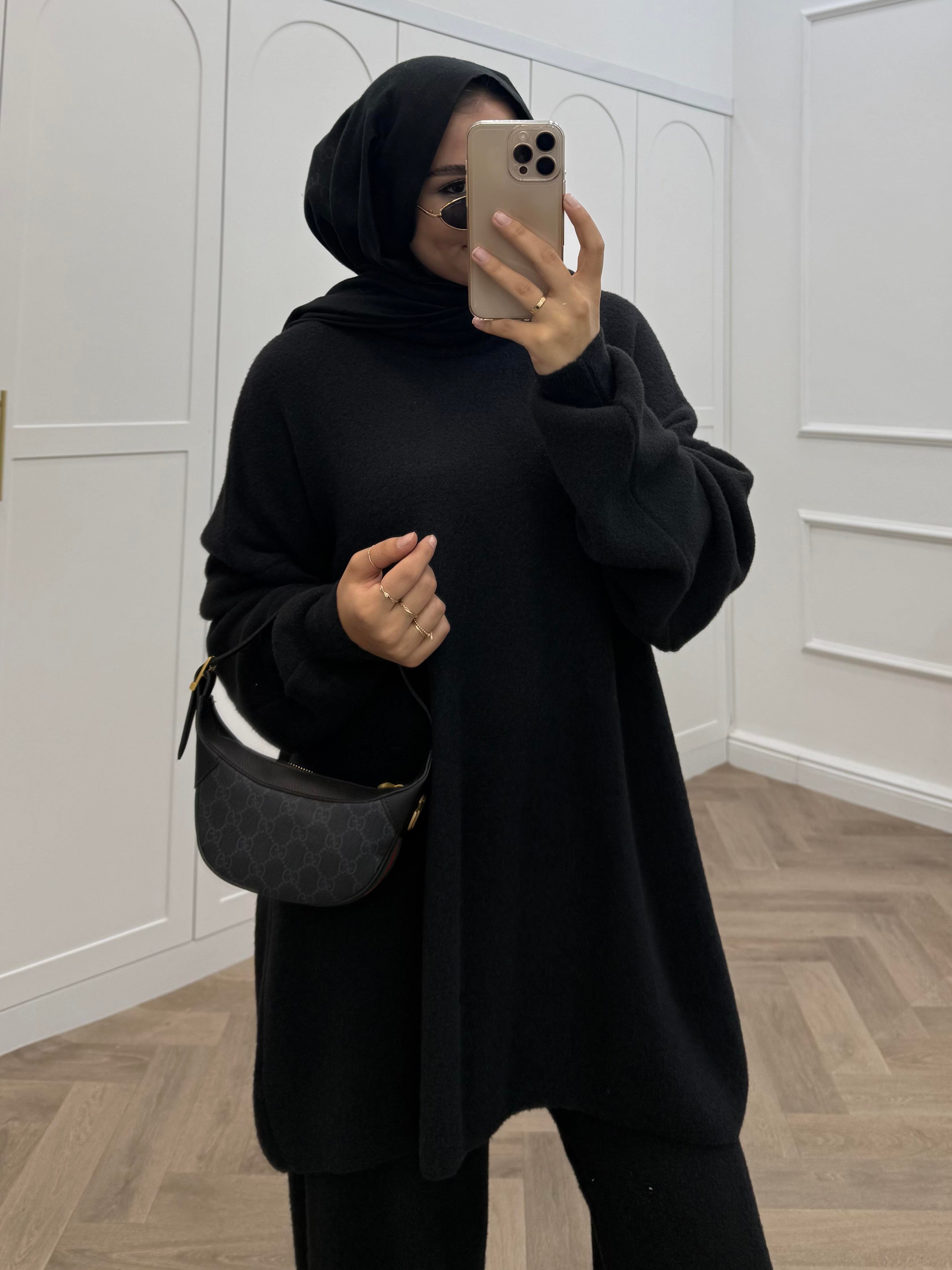 HAKİM YAKA YUMOŞ TAKIM SİYAH