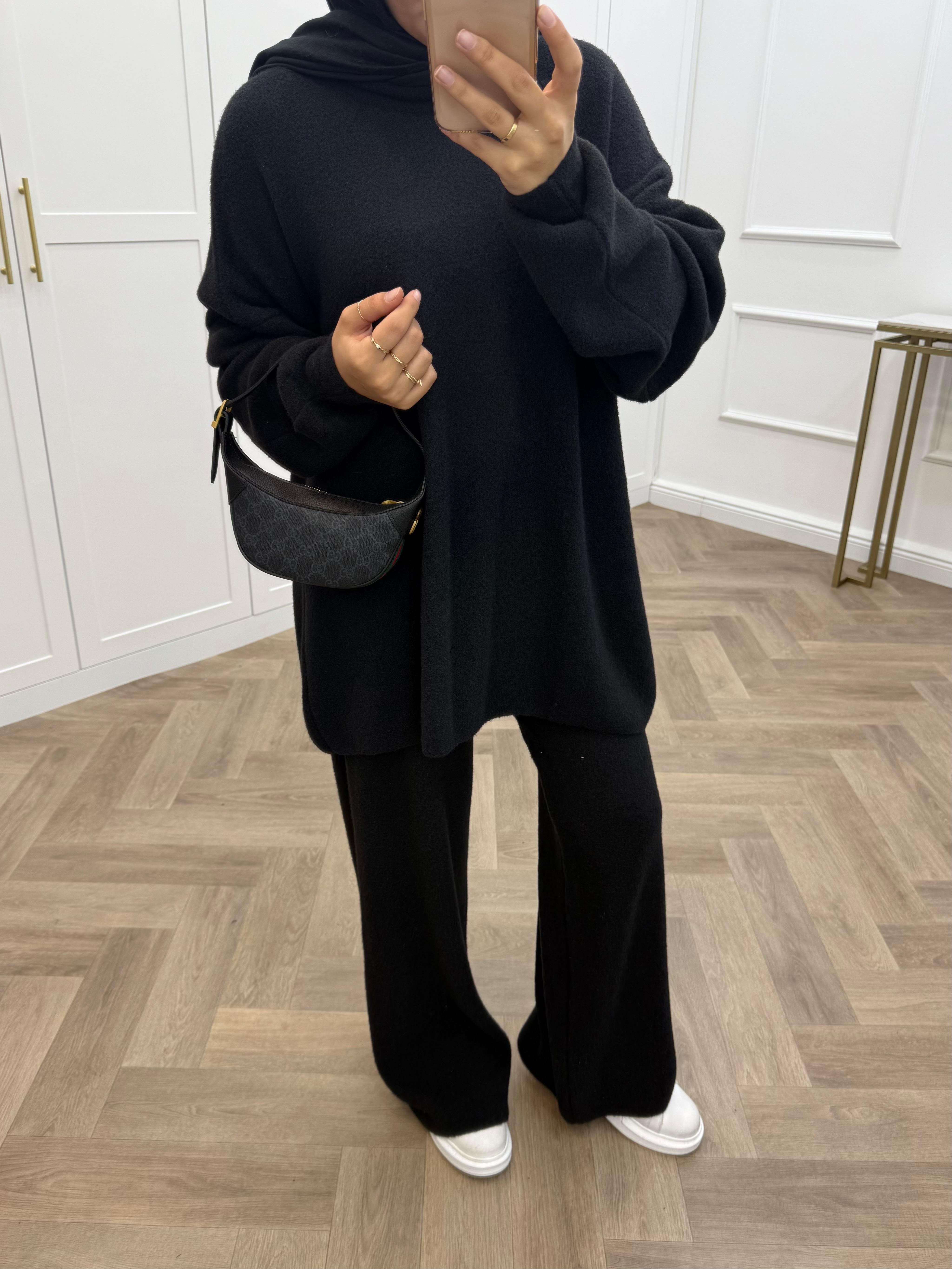 HAKİM YAKA YUMOŞ TAKIM SİYAH