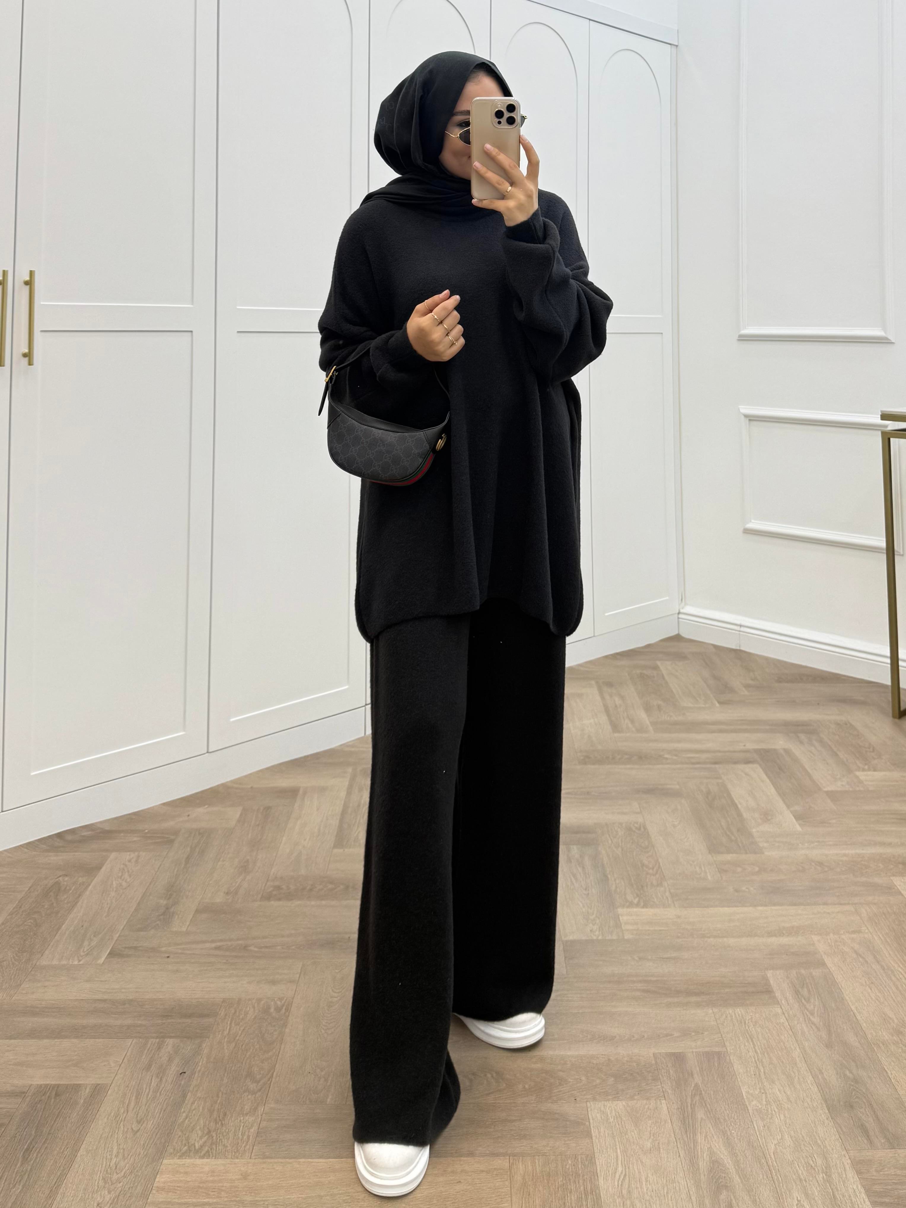 HAKİM YAKA YUMOŞ TAKIM SİYAH