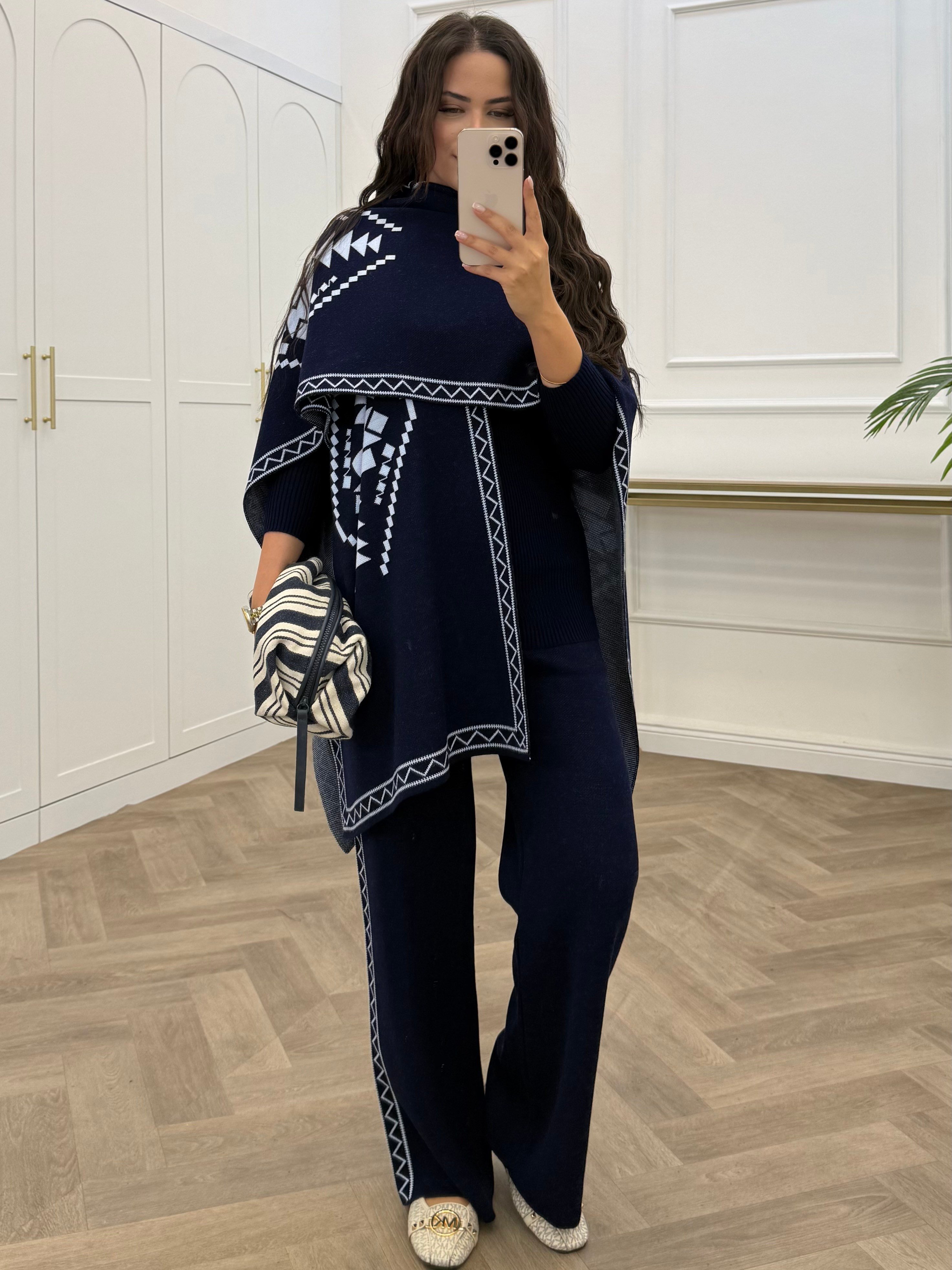 HUMA 3 LÜ TRİKO TAKIM LACİVERT