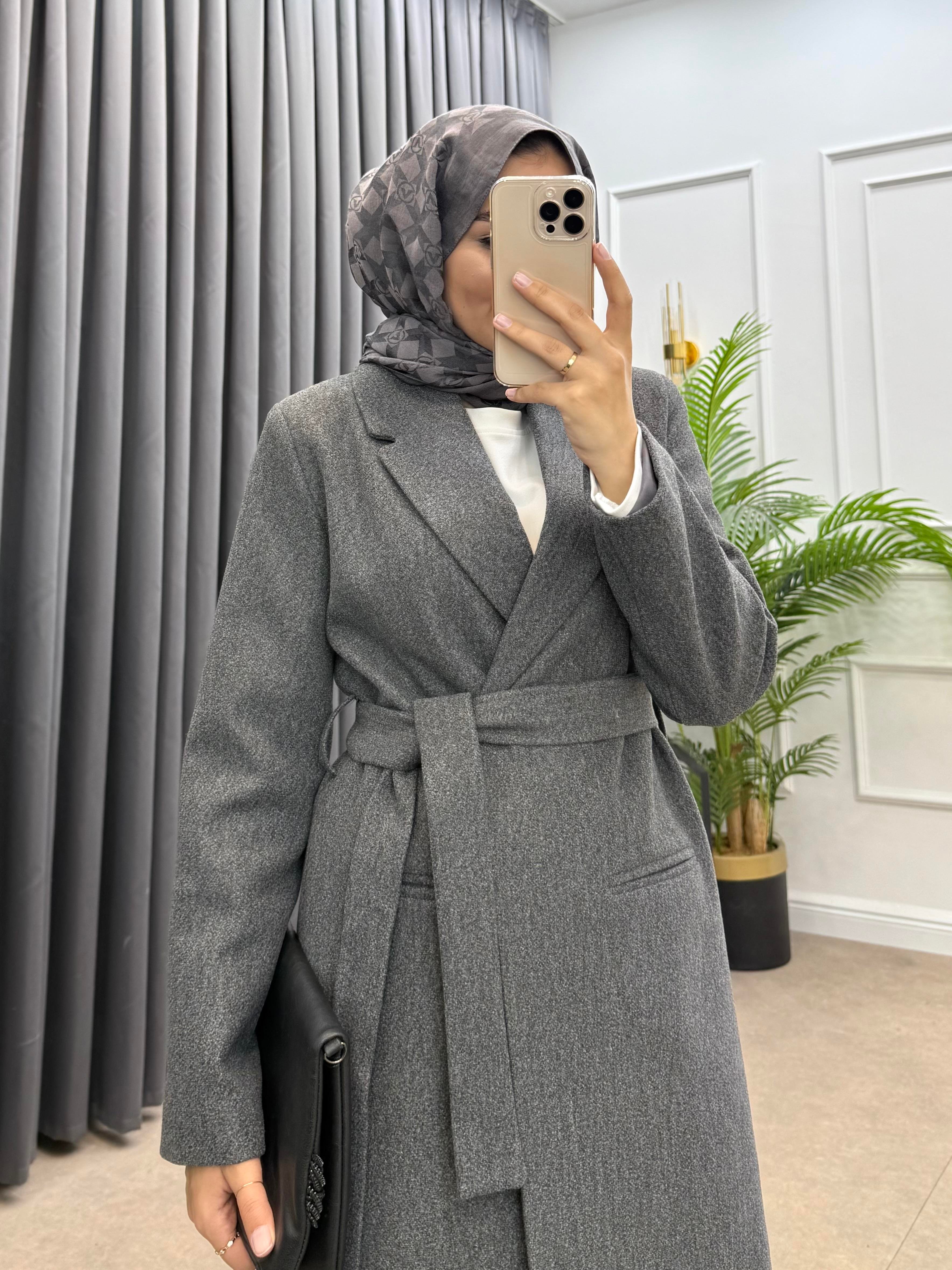 İKİ DÜĞMELİ KAŞE KABAN FÜME