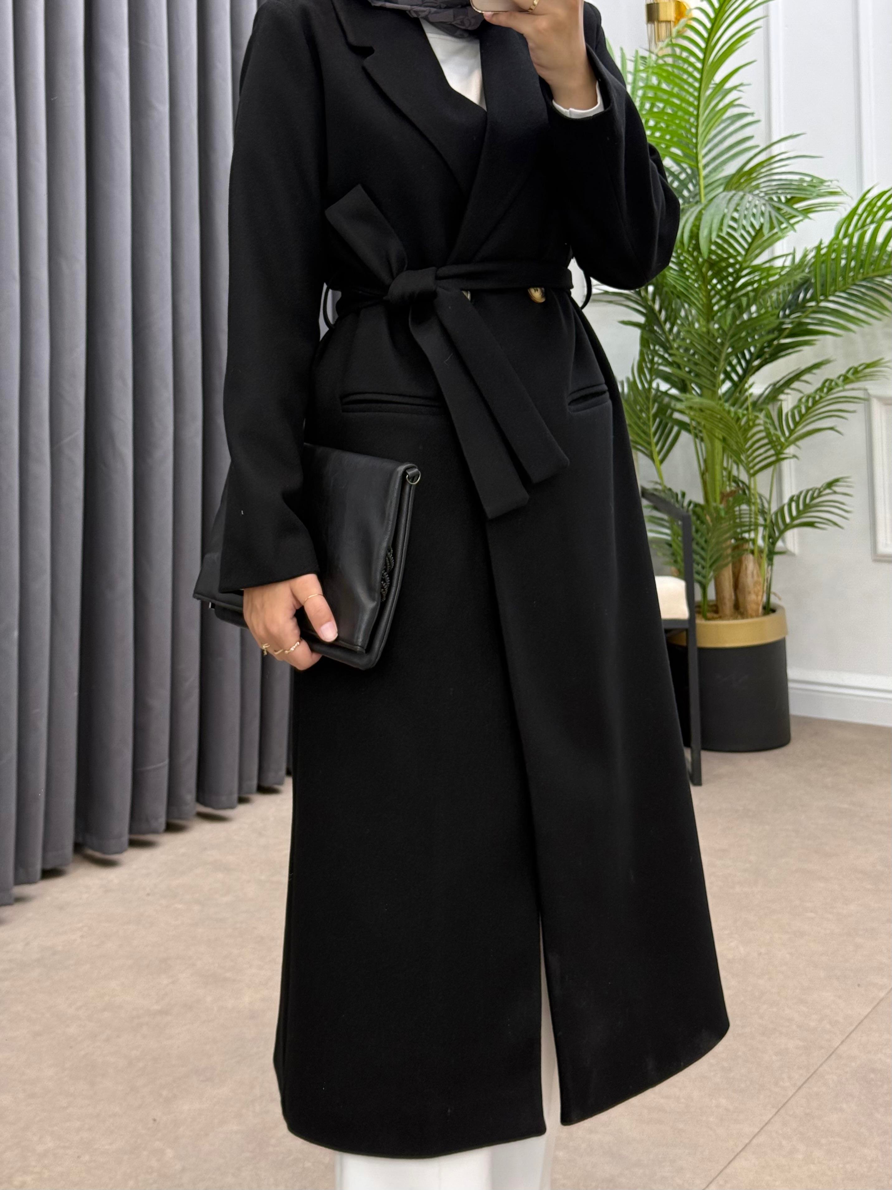 İKİ DÜĞMELİ KAŞE KABAN SİYAH