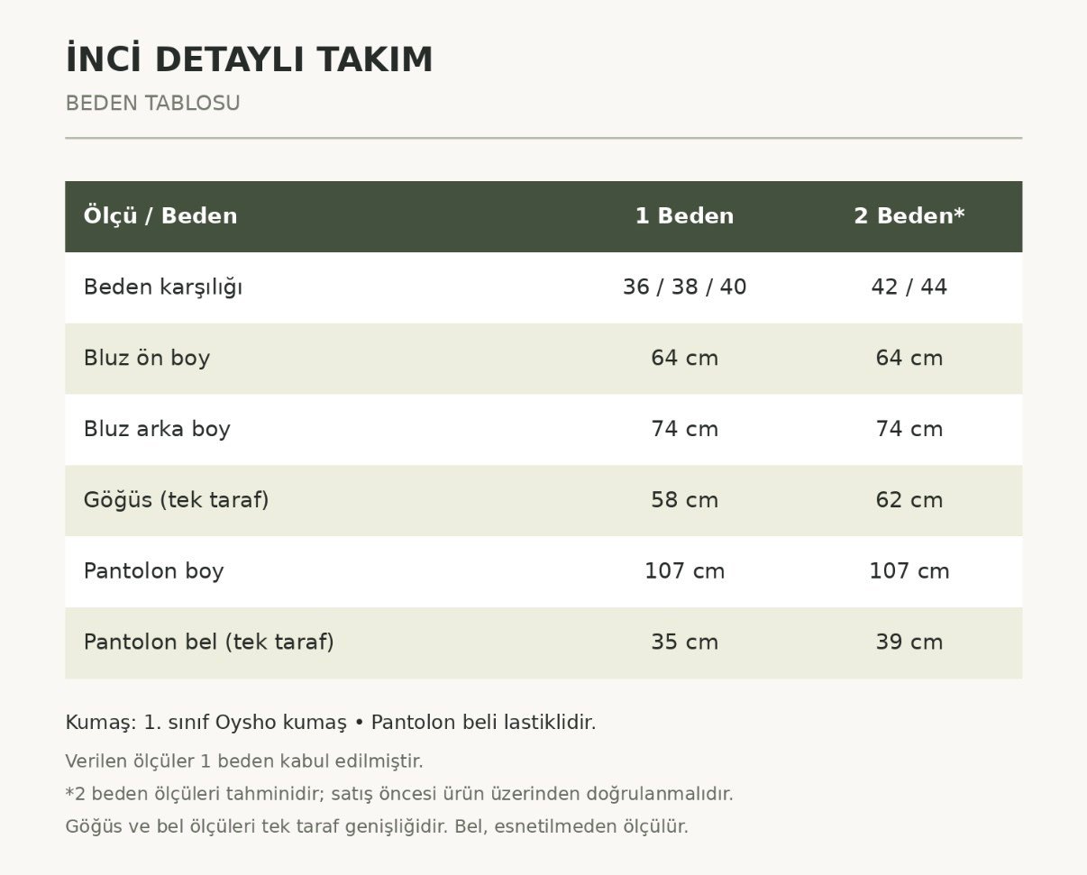 İNCİ POSSA OYSHO TAKIM LACİVERT
