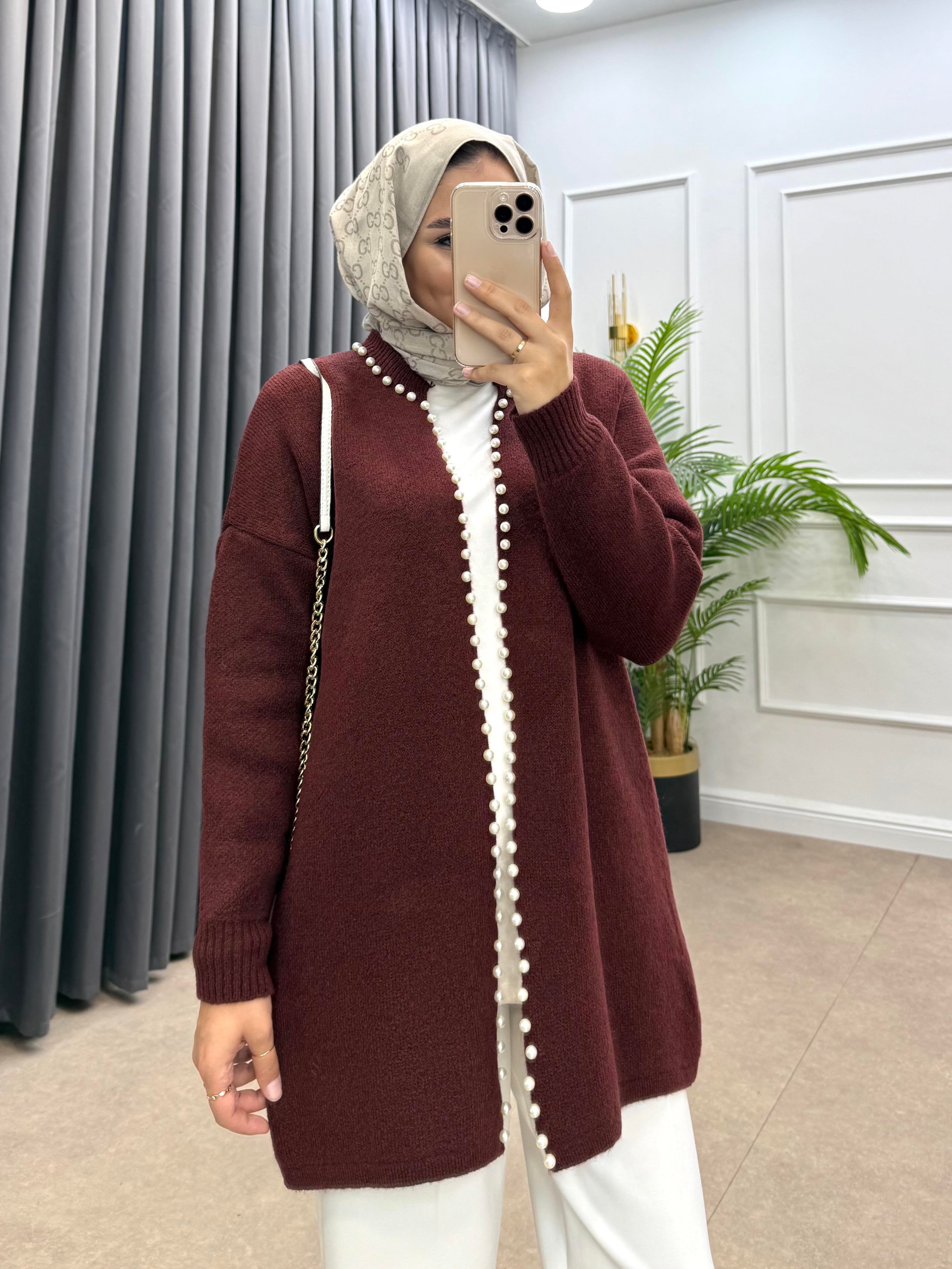 İNCİLİ YUMOS HIRKA BORDO