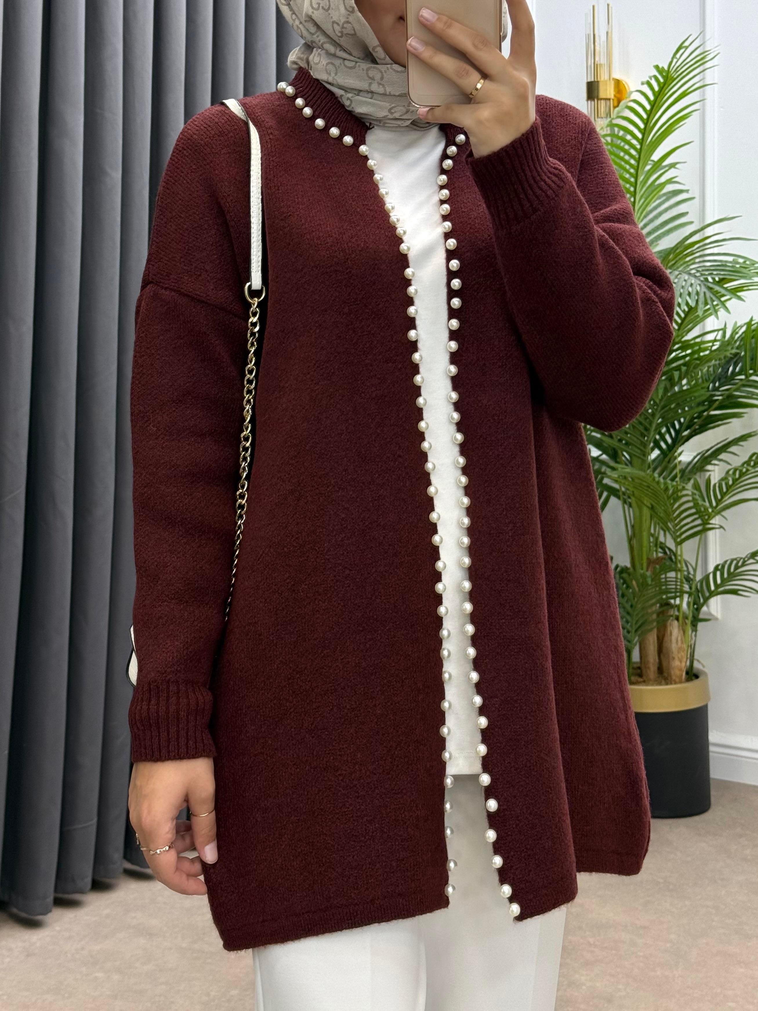 İNCİLİ YUMOS HIRKA BORDO