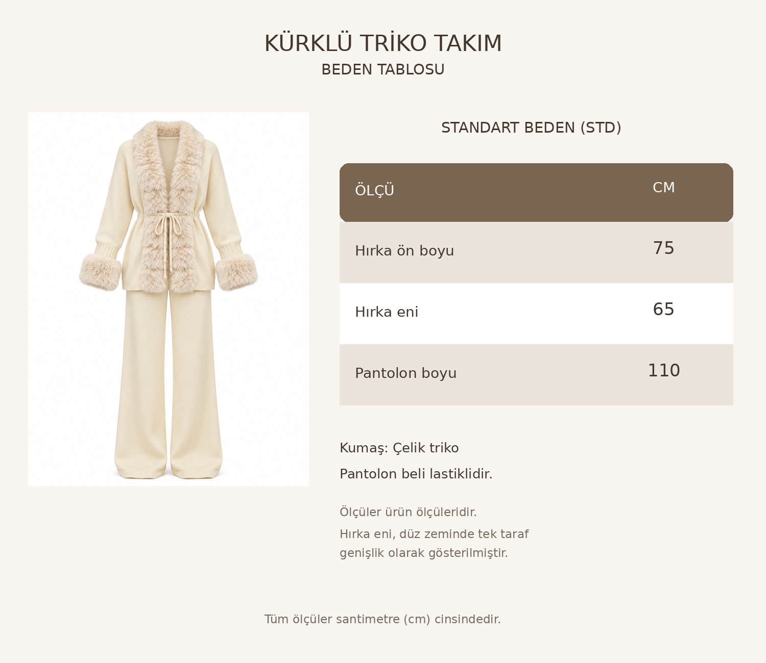 JESSİ KÜRKLÜ TRİKO TAKIM TAŞ