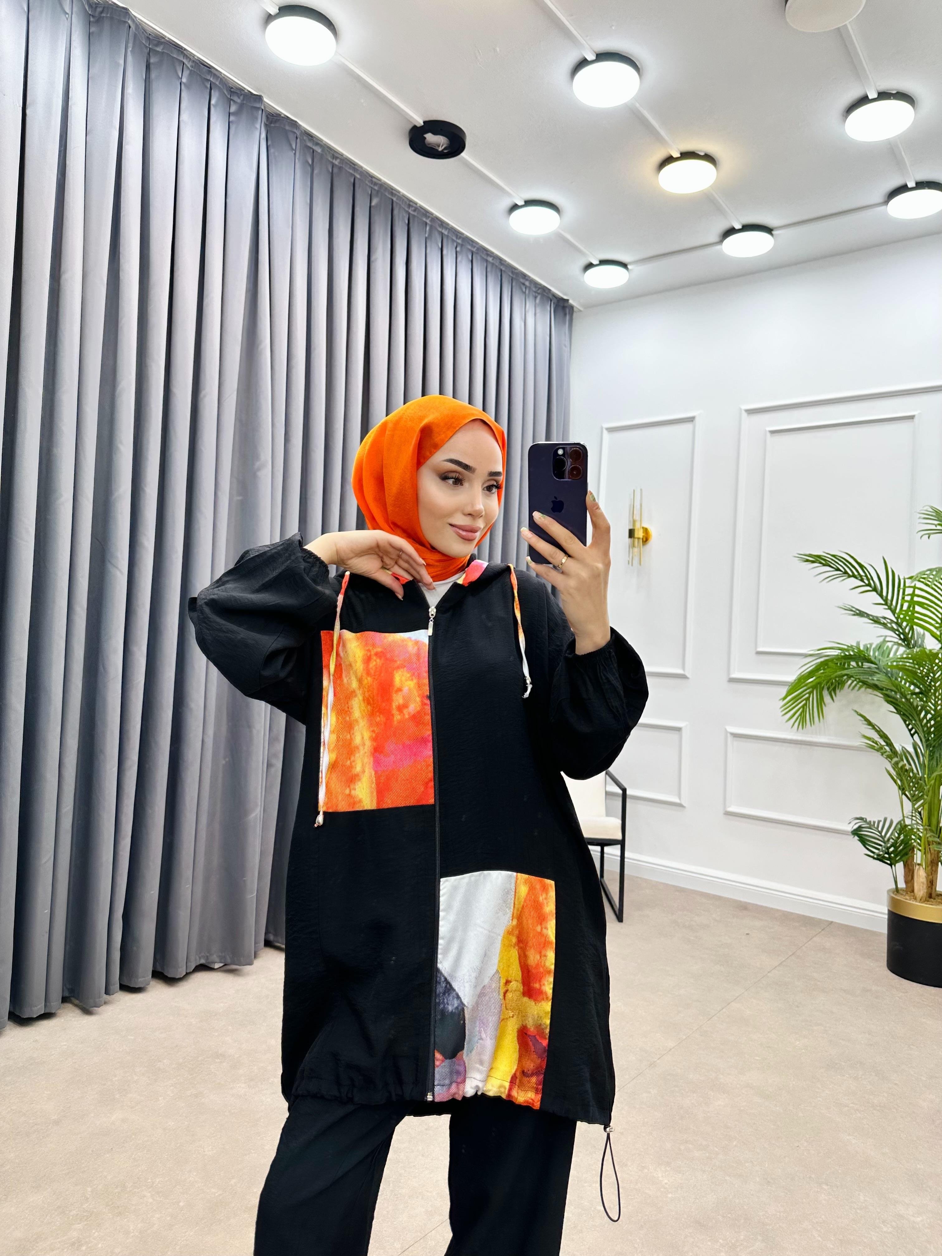 KAPÜŞONLU İKİLİ TAKIM SİYAH