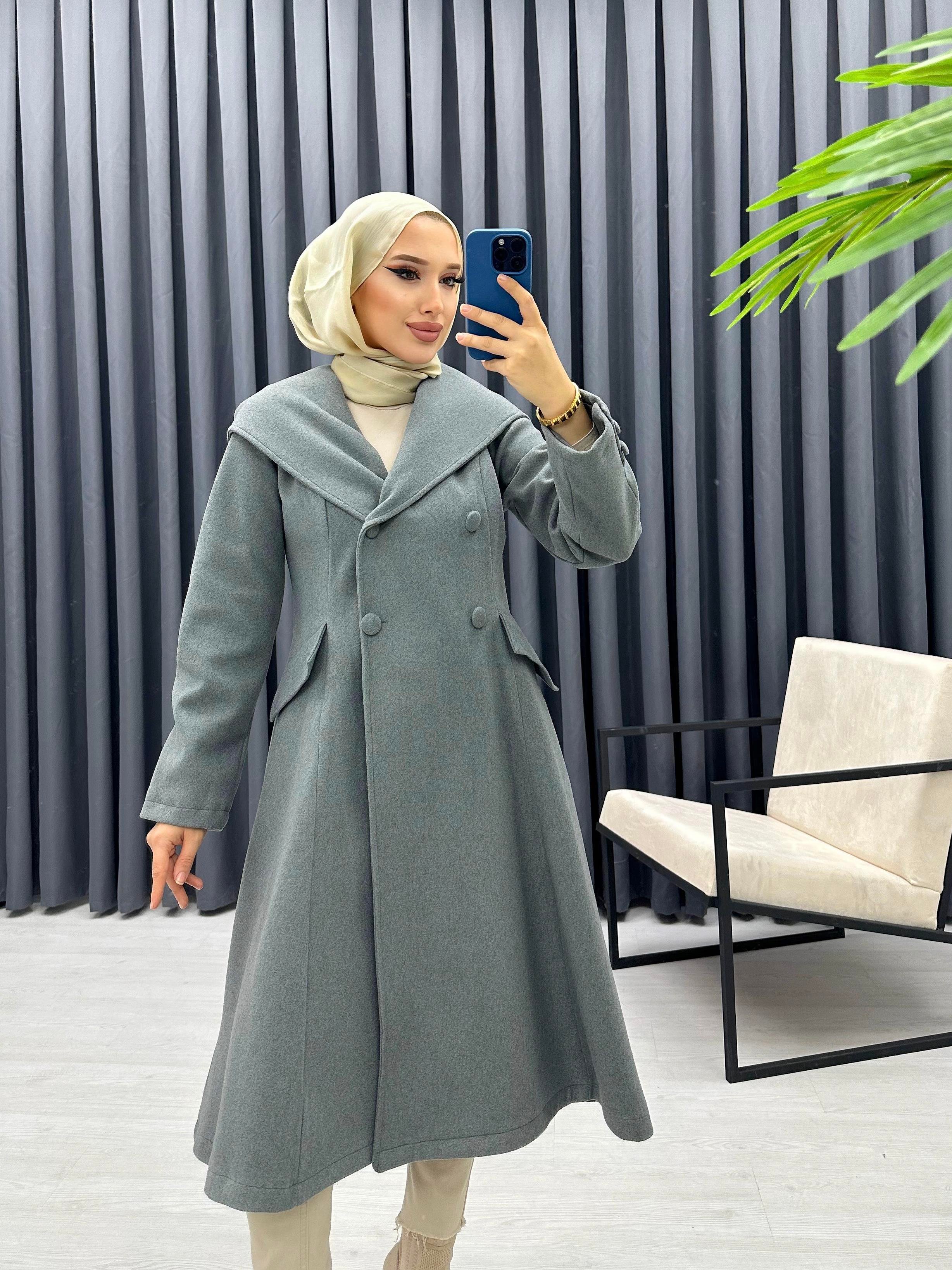 KAPÜŞONLU KAŞE KABAN GRİ