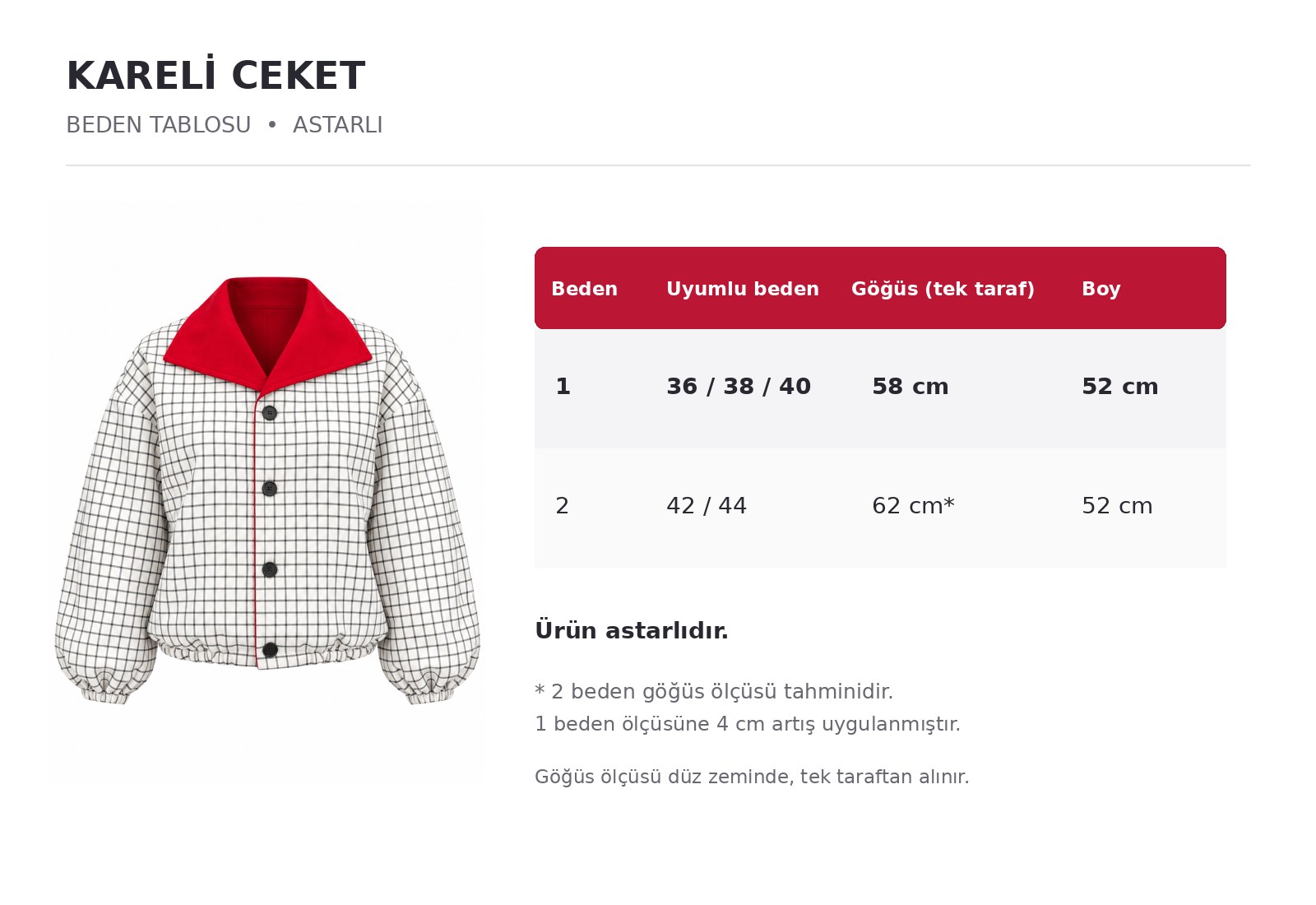 KARELİ BOMBER CEKET BEYAZ