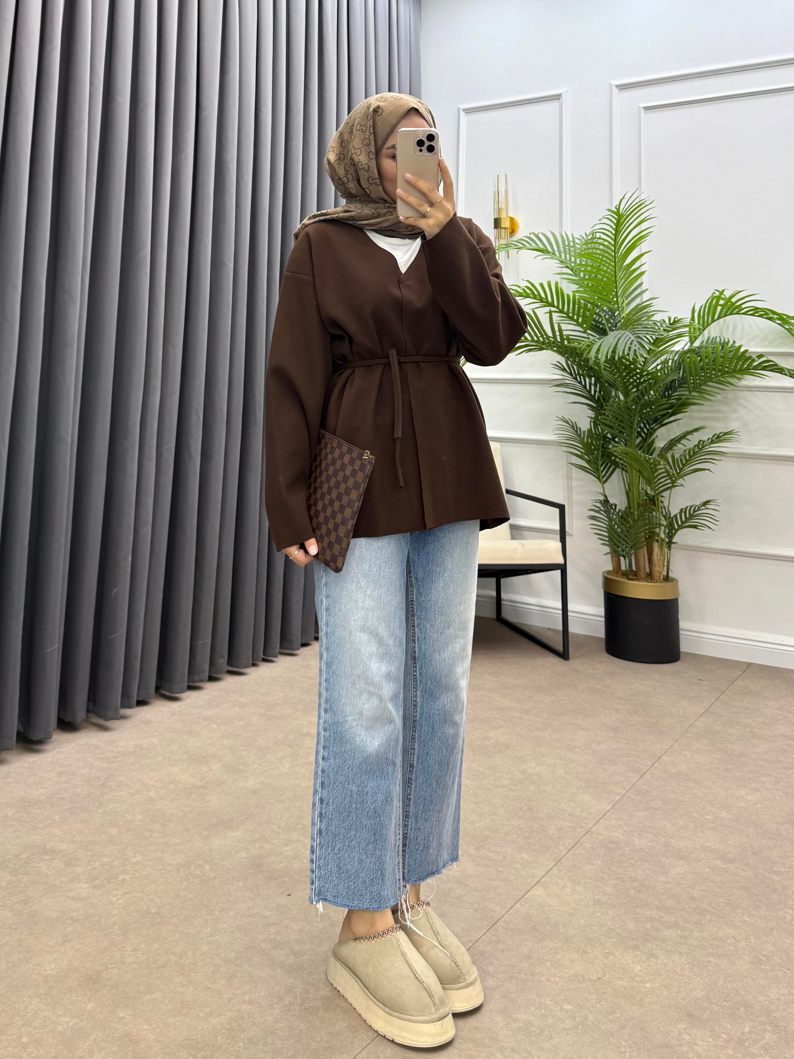 KEMERLİ KAŞE KAP KAHVE