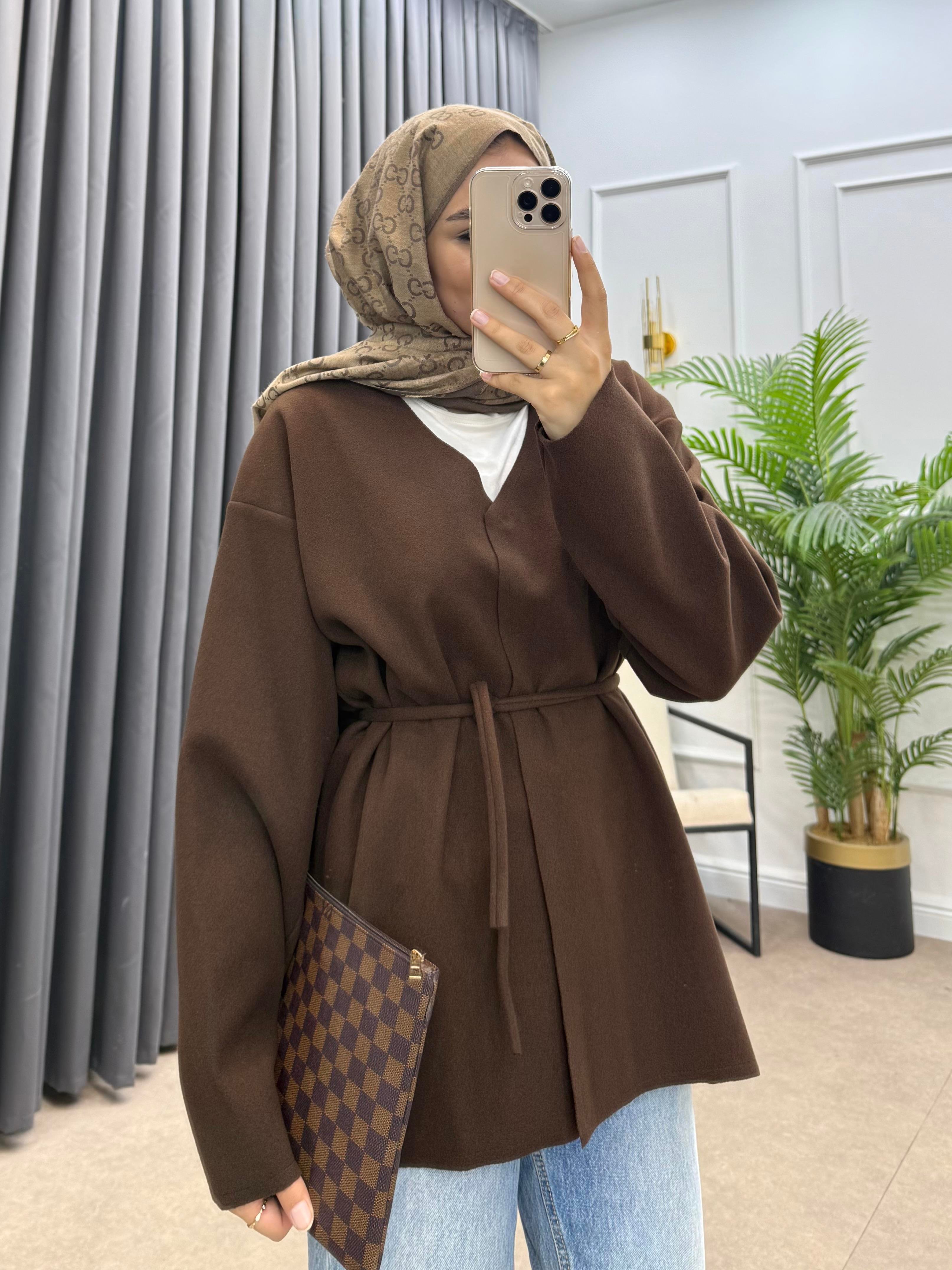 KEMERLİ KAŞE KAP KAHVE