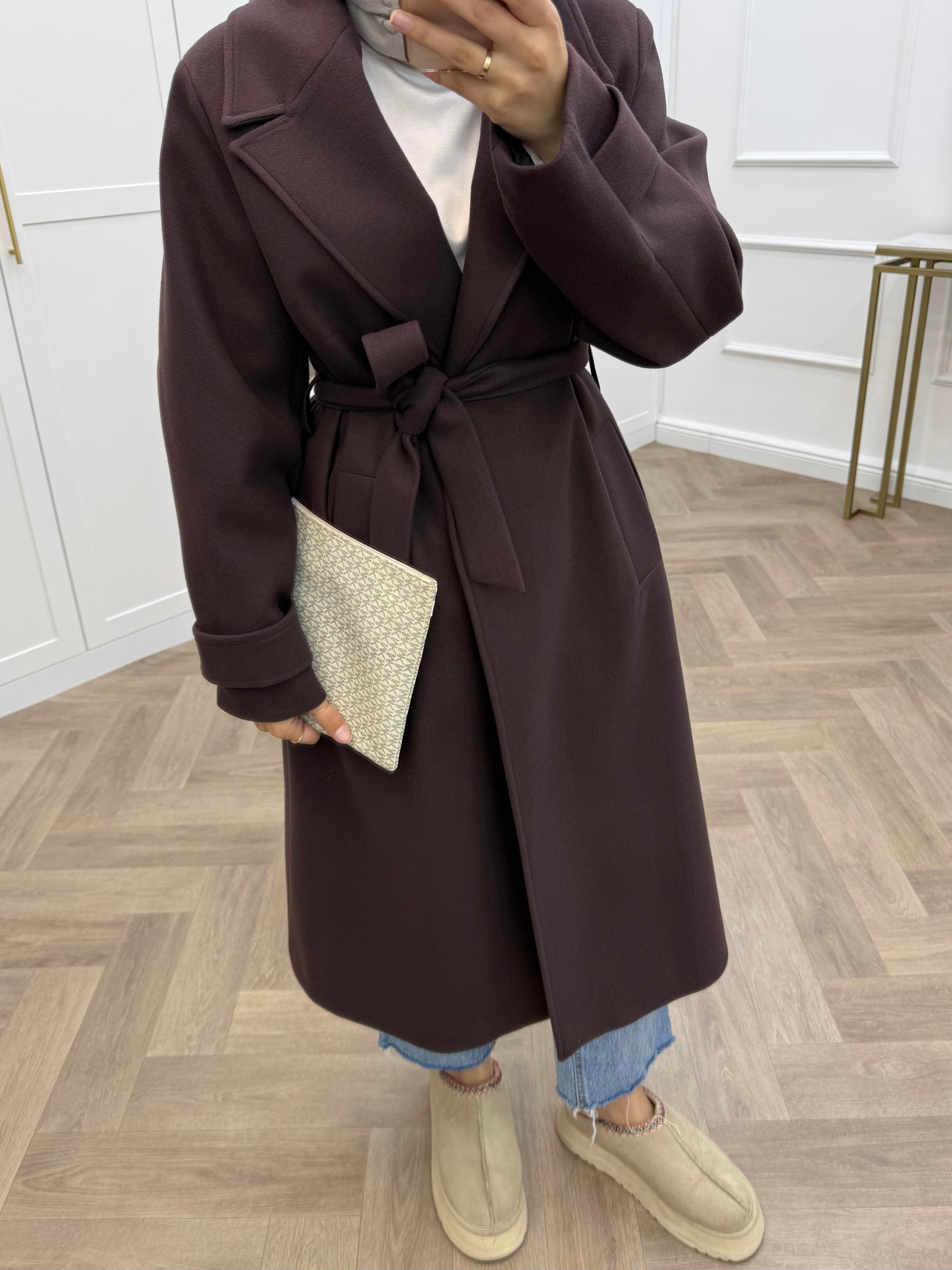 KOL APOLET DETAYLI KAŞE KABAN MÜRDÜM