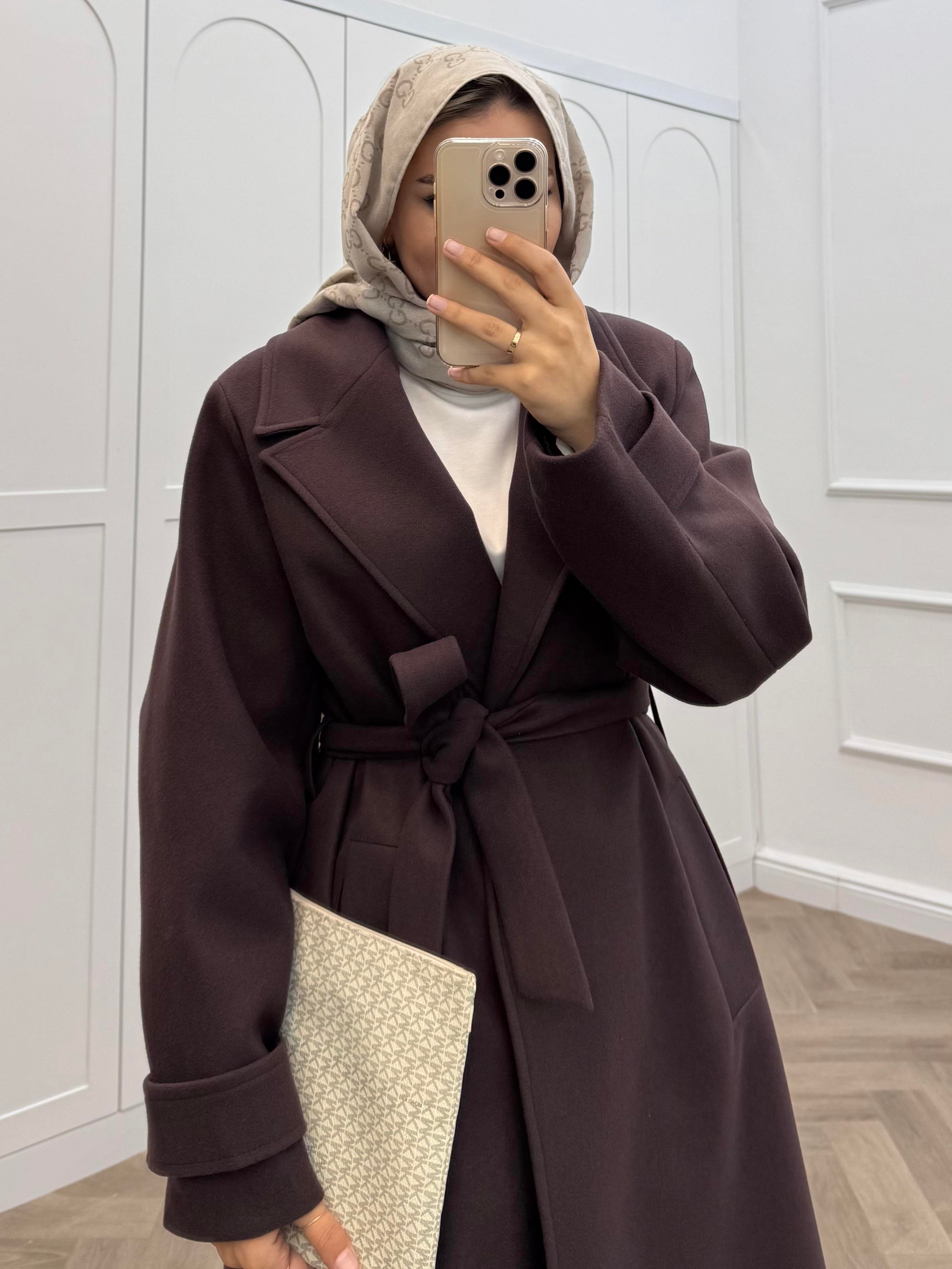 KOL APOLET DETAYLI KAŞE KABAN MÜRDÜM