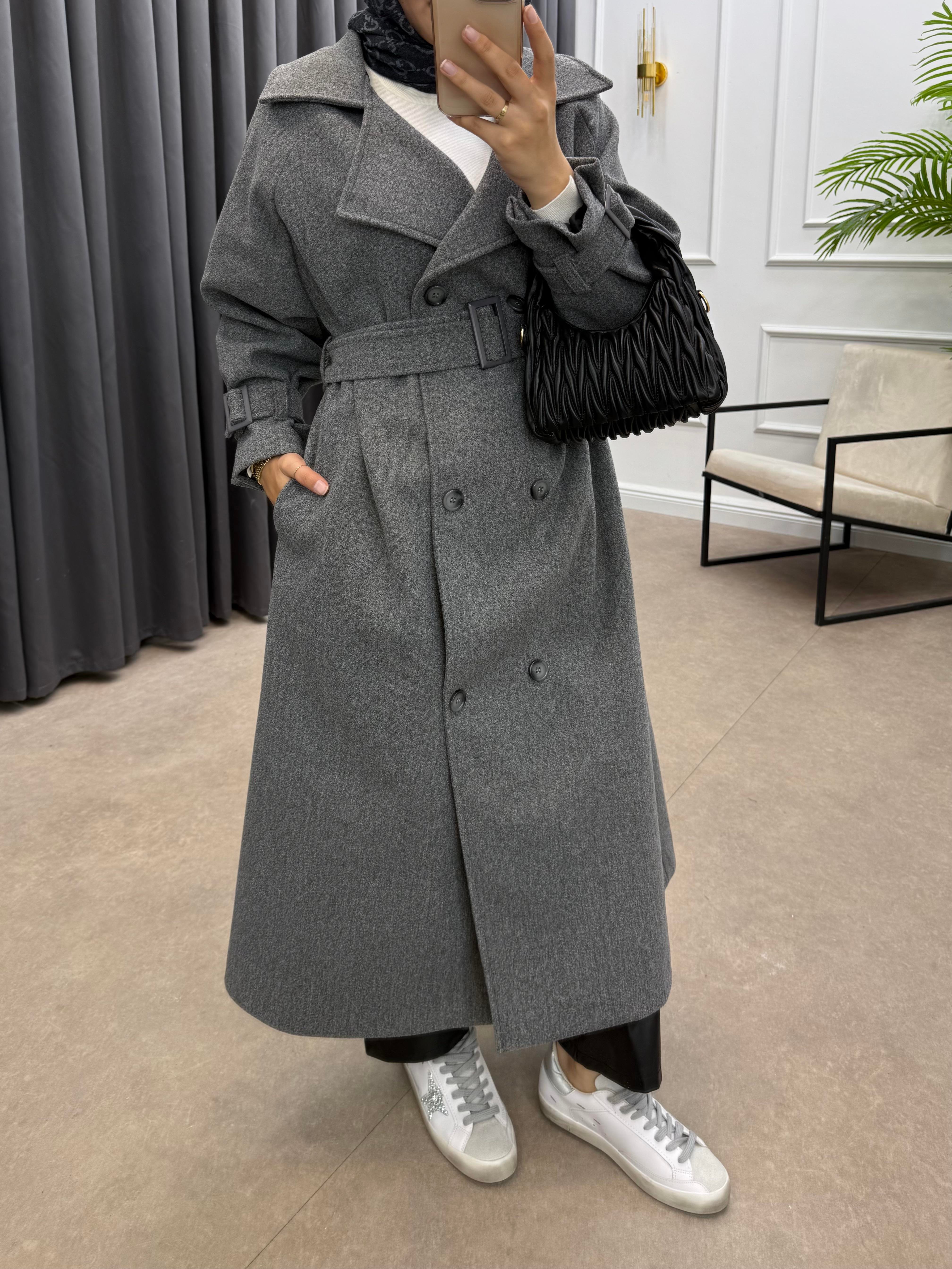 KOL APOLETLİ KAŞE KABAN FÜME