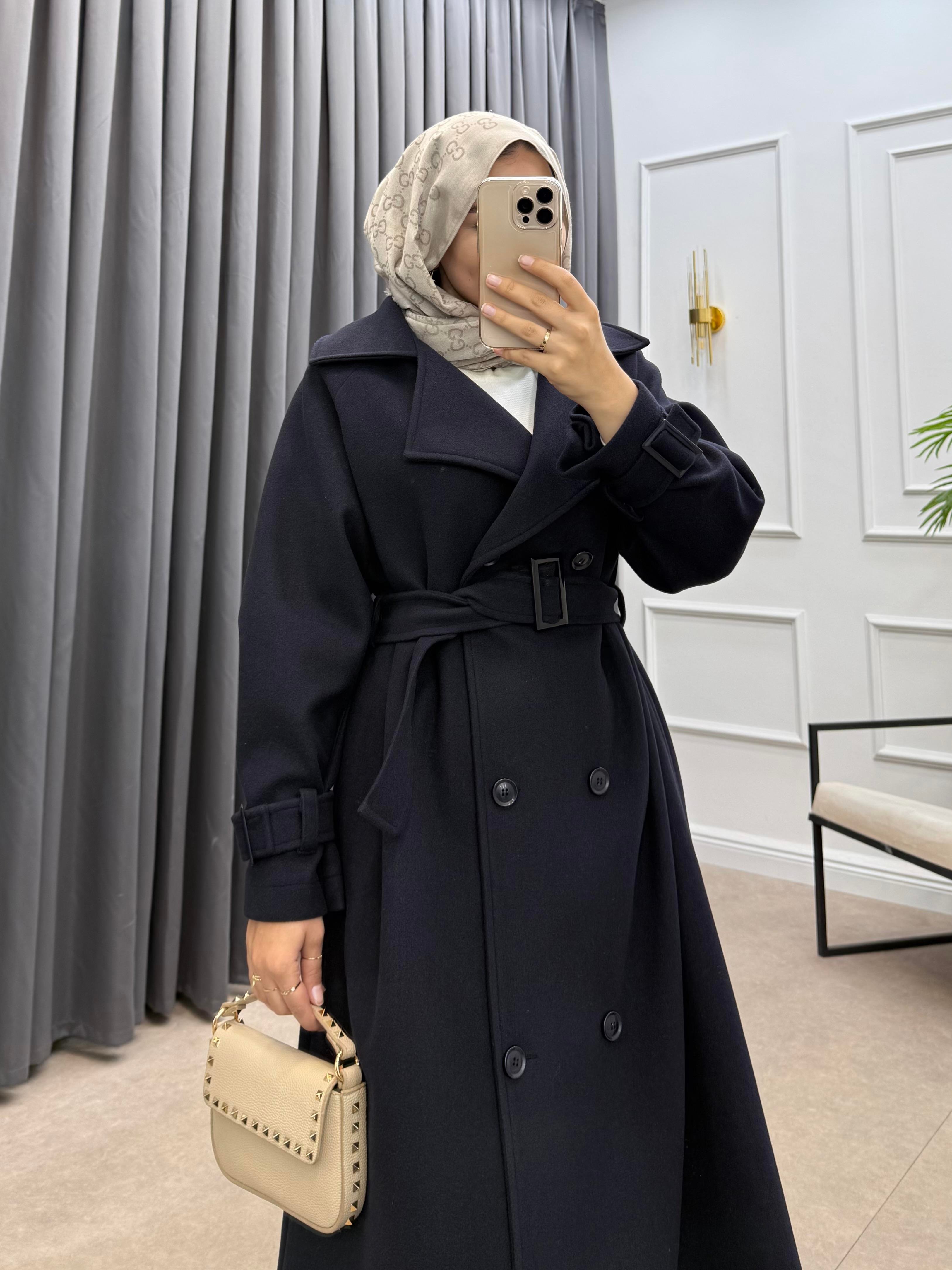 KOL APOLETLİ KAŞE KABAN LACİVERT