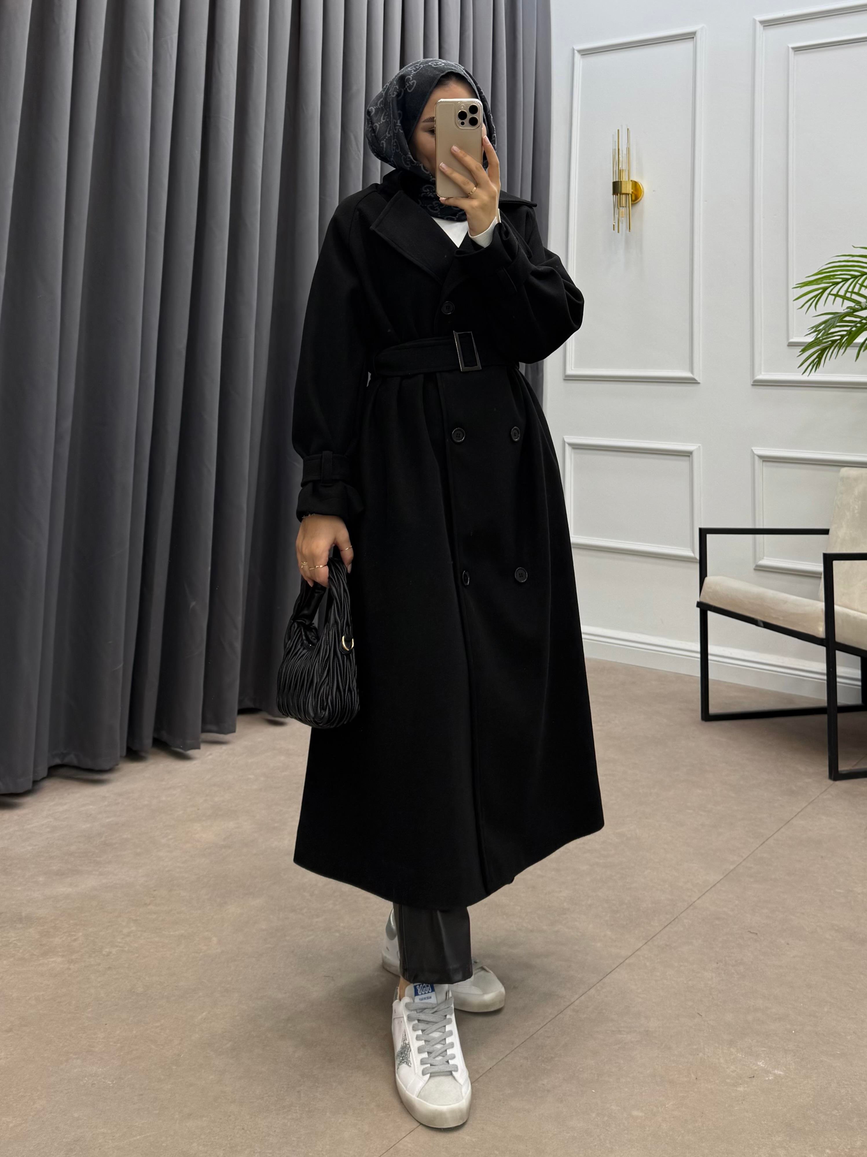 KOL APOLETLİ KAŞE KABAN SİYAH ÖNSİPARİŞ 1 ARALIK ÇIKIŞLI