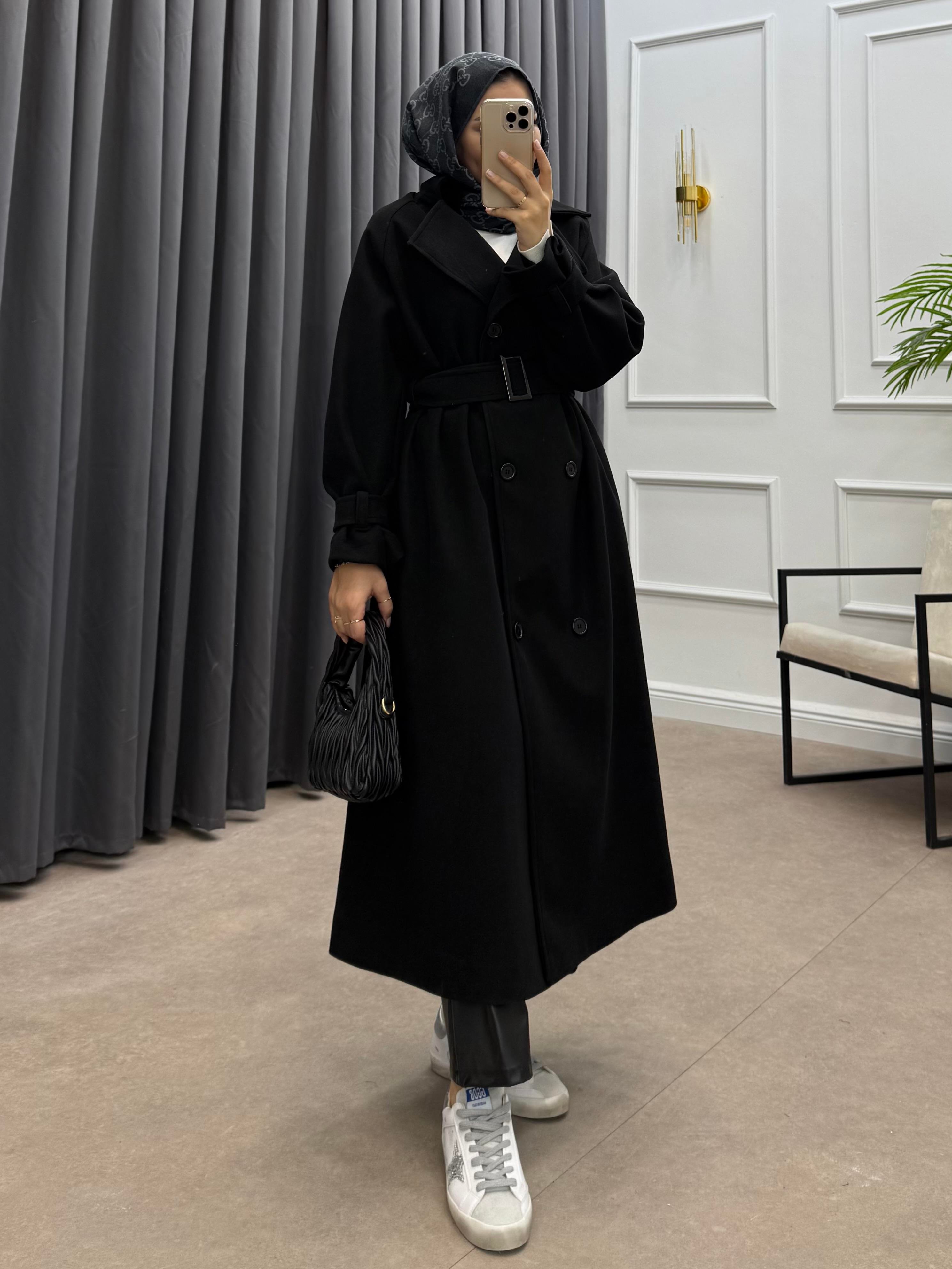 KOL APOLETLİ KAŞE KABAN SİYAH ÖNSİPARİŞ 1 ARALIK ÇIKIŞLI