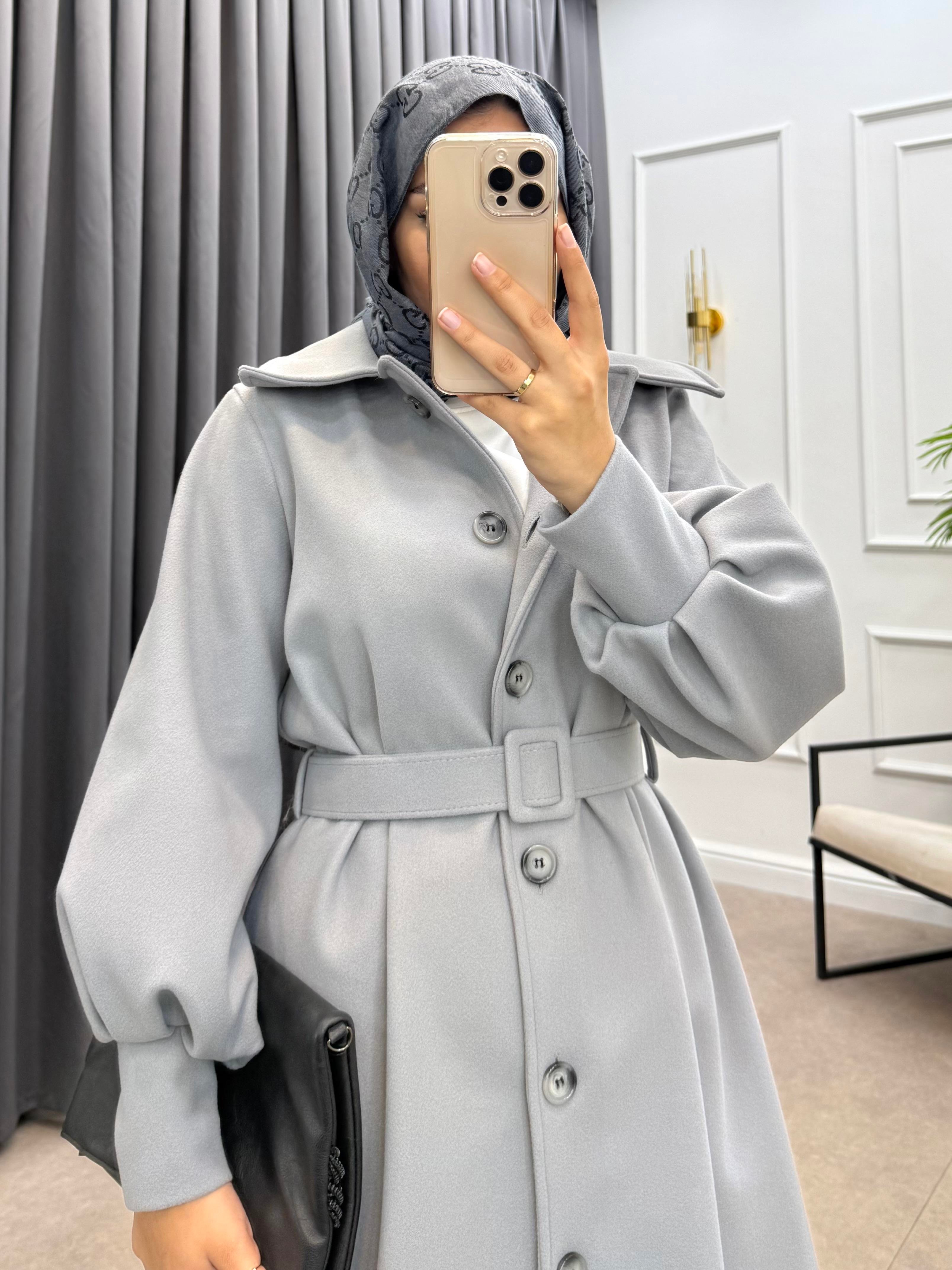 KOL FERMUARLI KAŞE KABAN GRİ