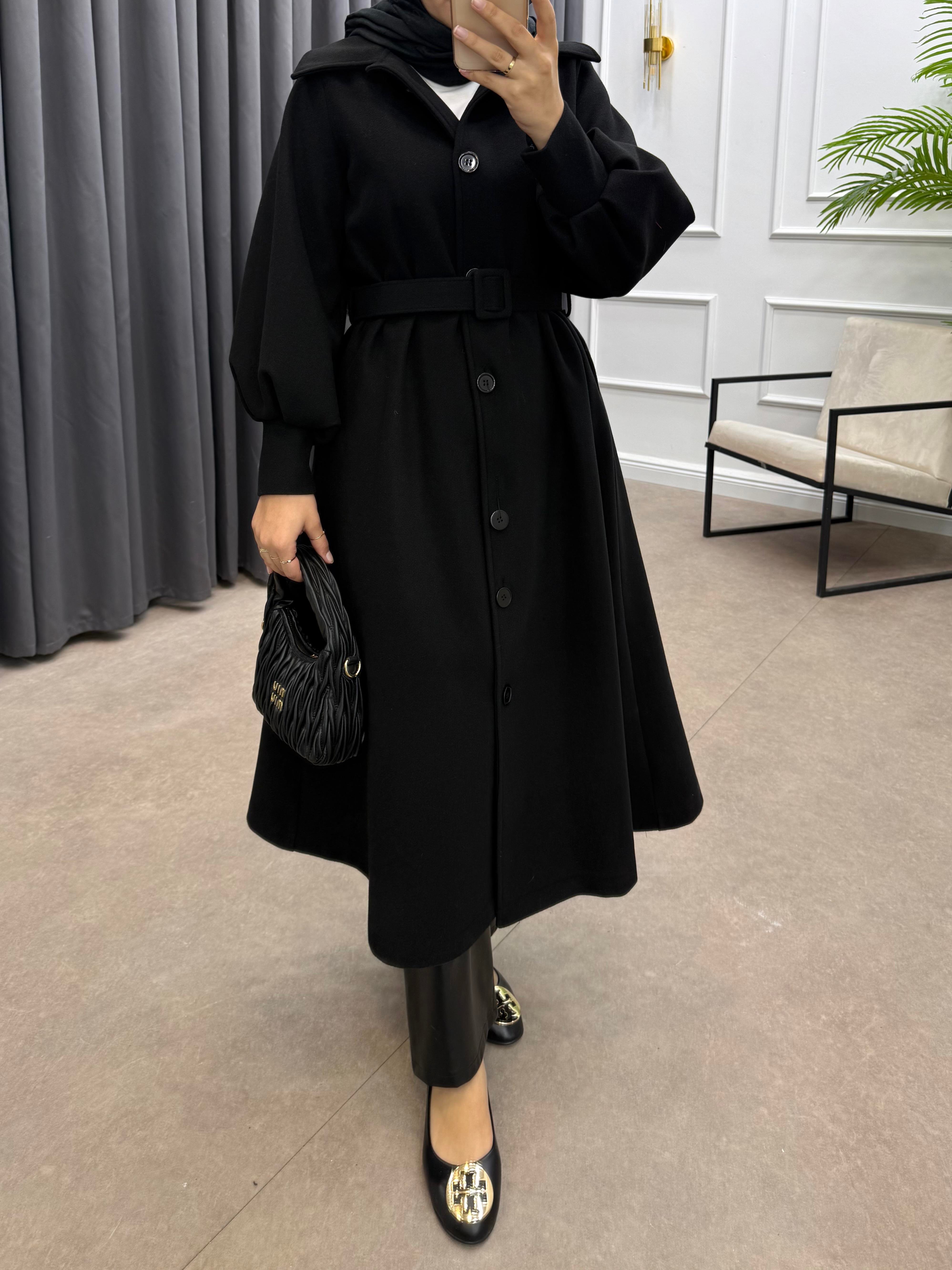 KOL FERMUARLI KAŞE KABAN SİYAH