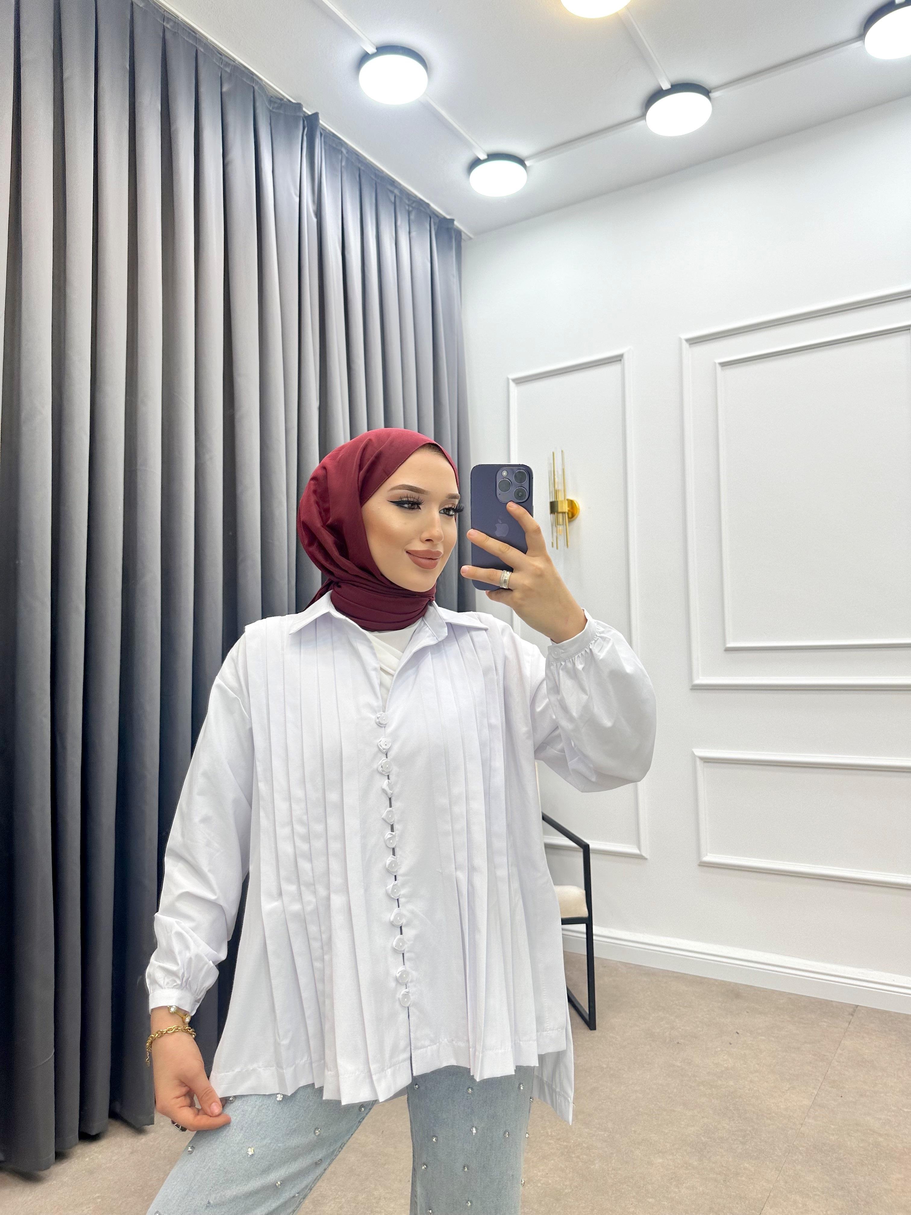 KOLU BAĞLAMALI GÖMLEK BEYAZ