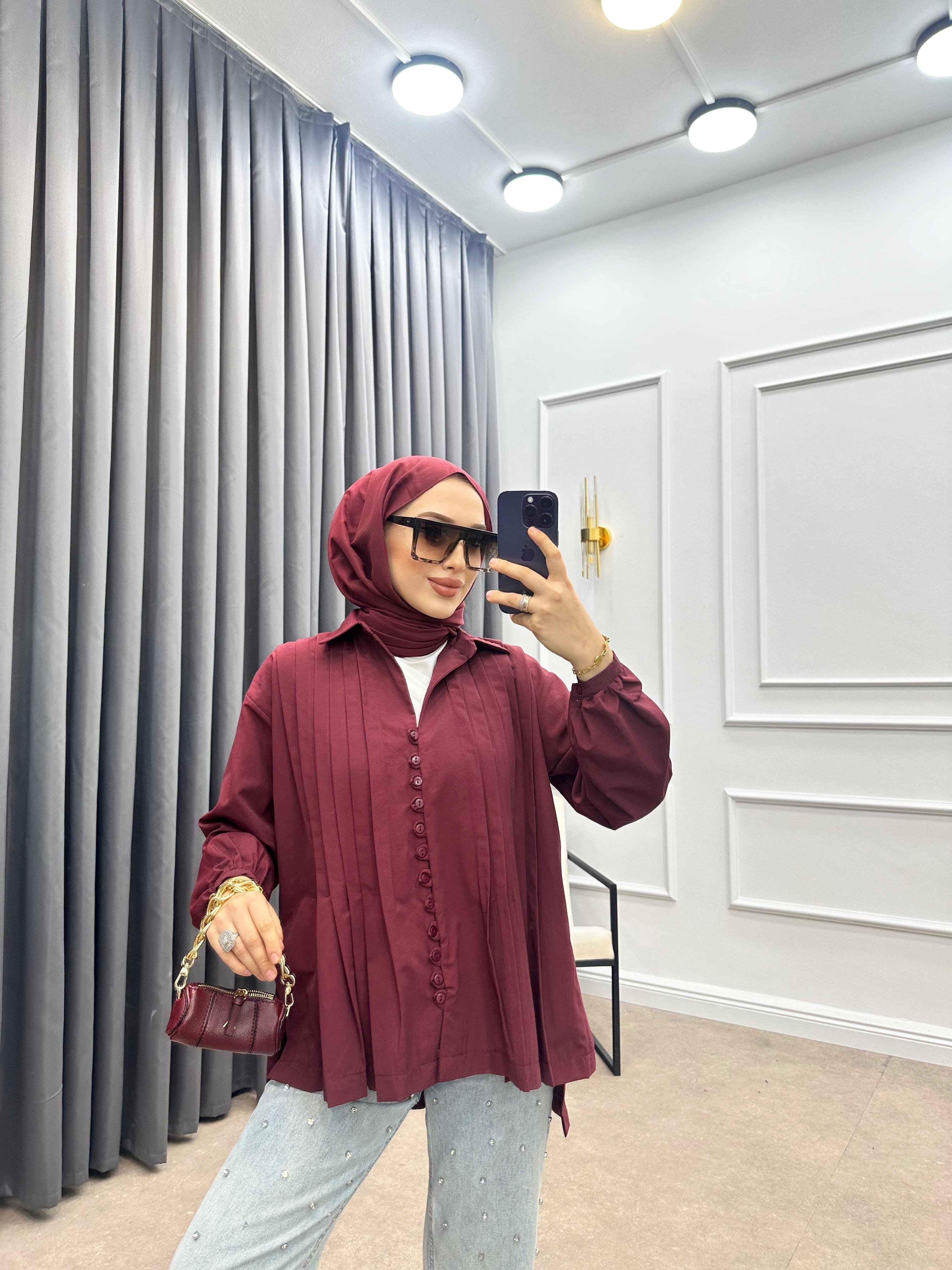 KOLU BAĞLAMALI GÖMLEK BORDO