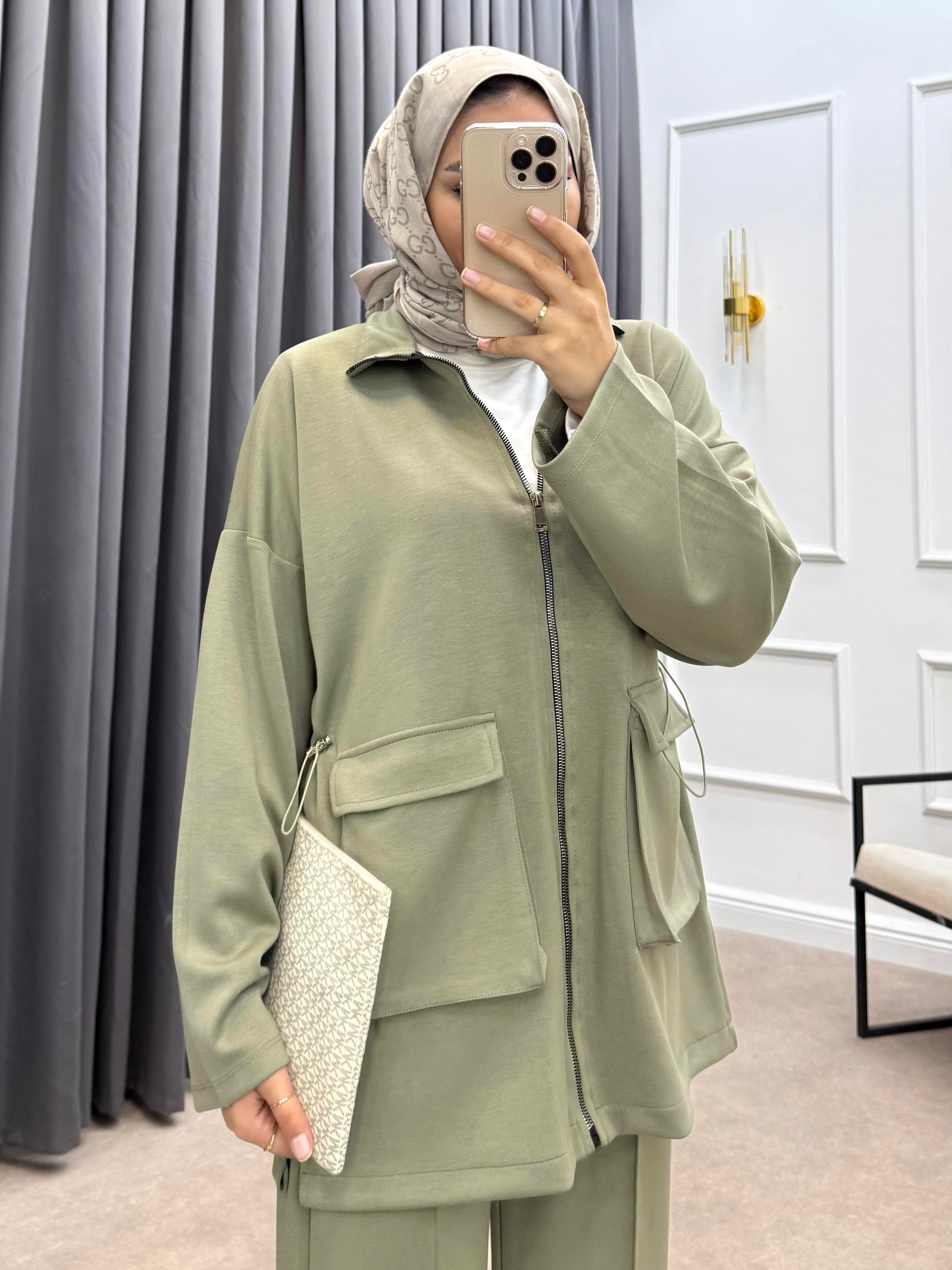 KÖRÜK CEPLİ PANTOLONLU TAKIM HAKİ