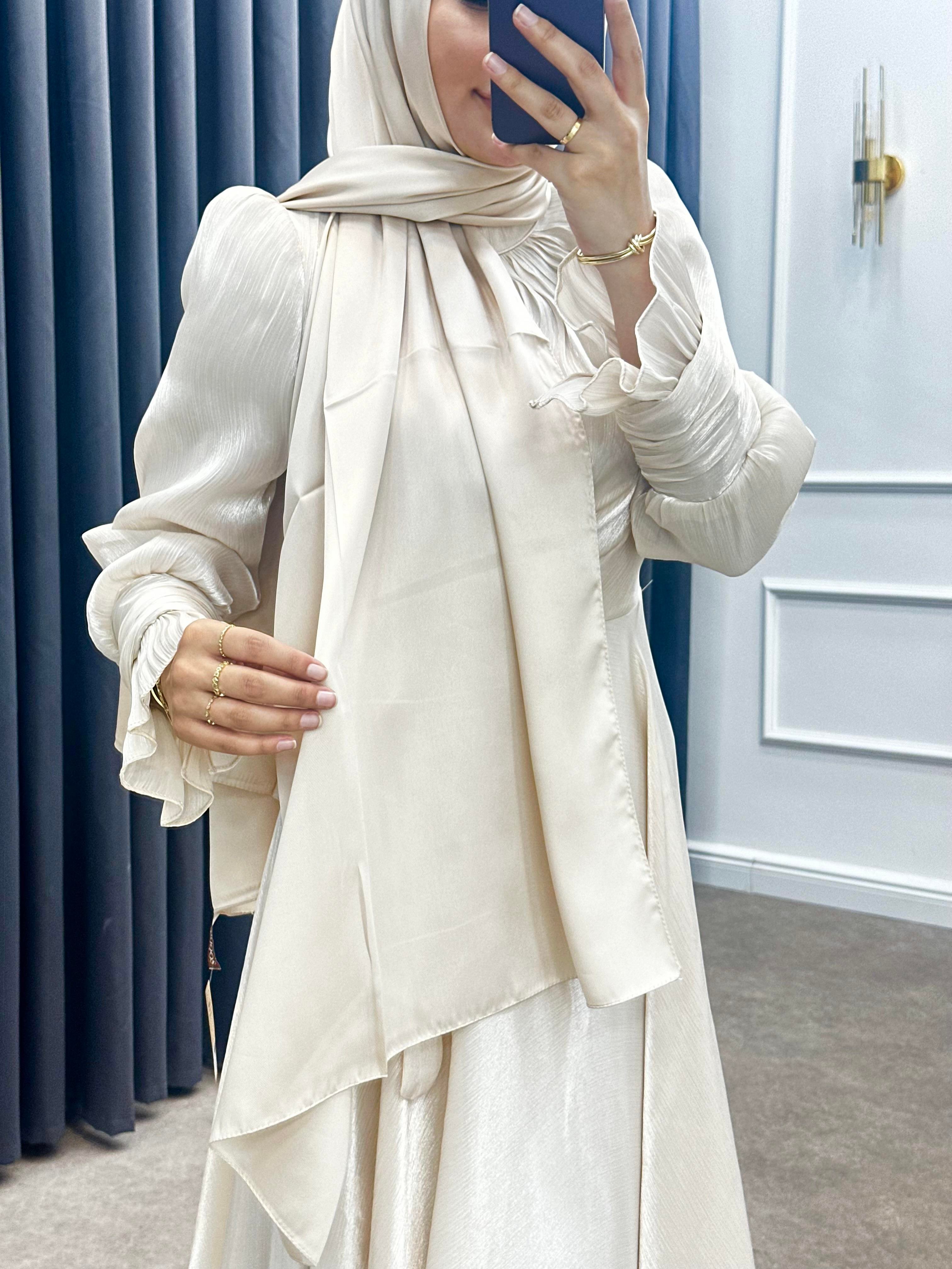 KRİSTAL İPEK ŞAL BEJ