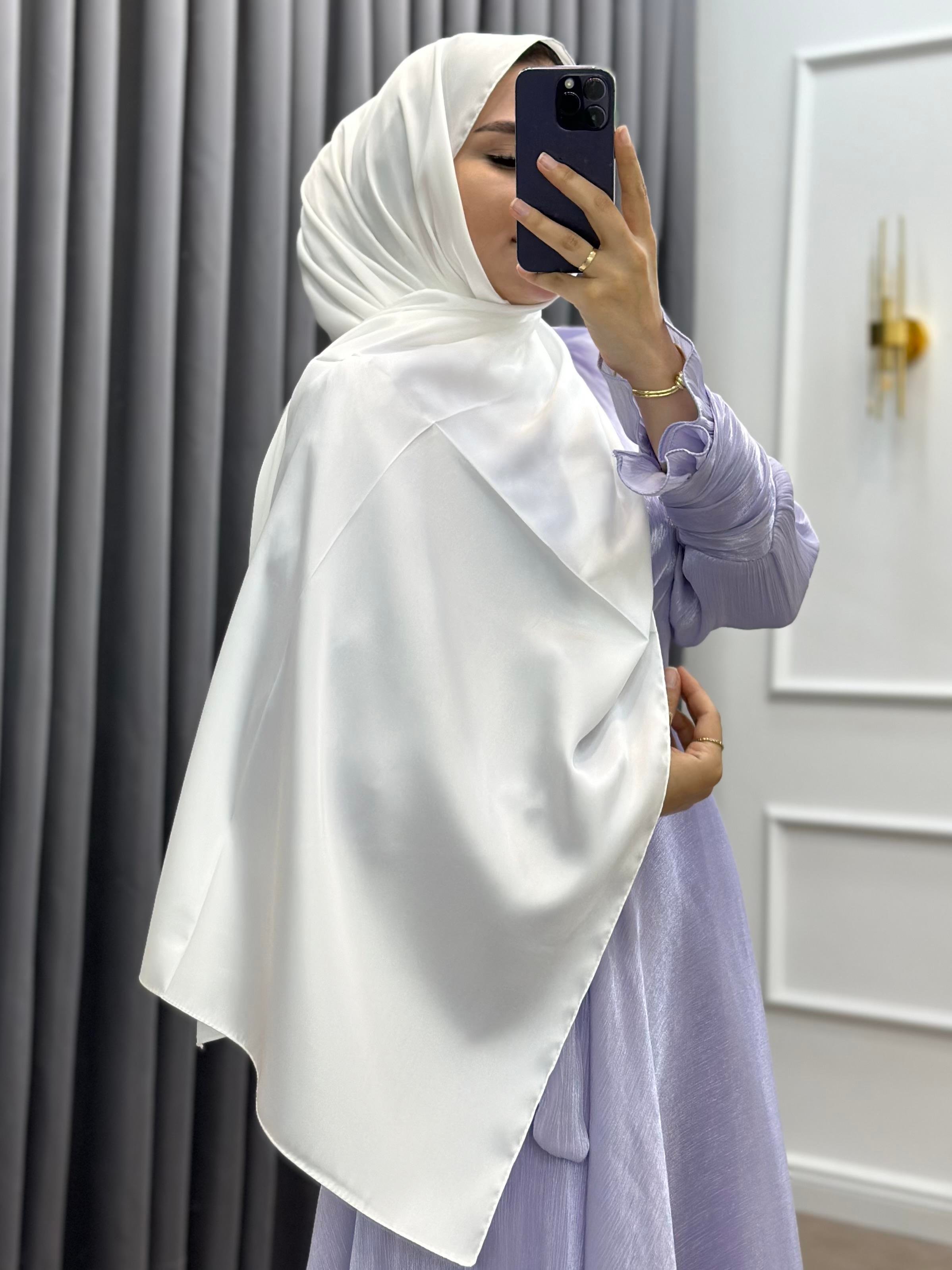 KRİSTAL İPEK ŞAL BEYAZ