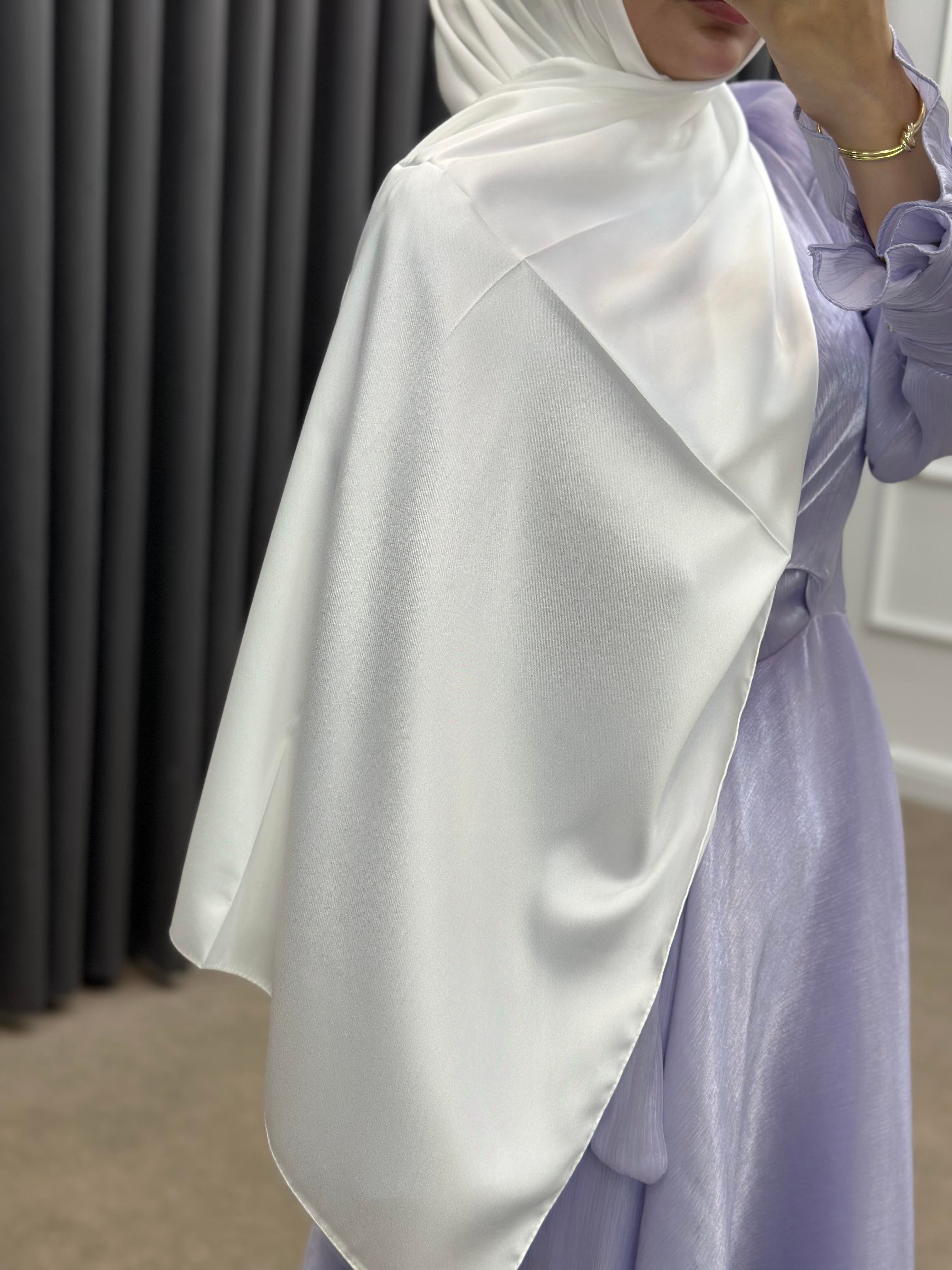 KRİSTAL İPEK ŞAL BEYAZ