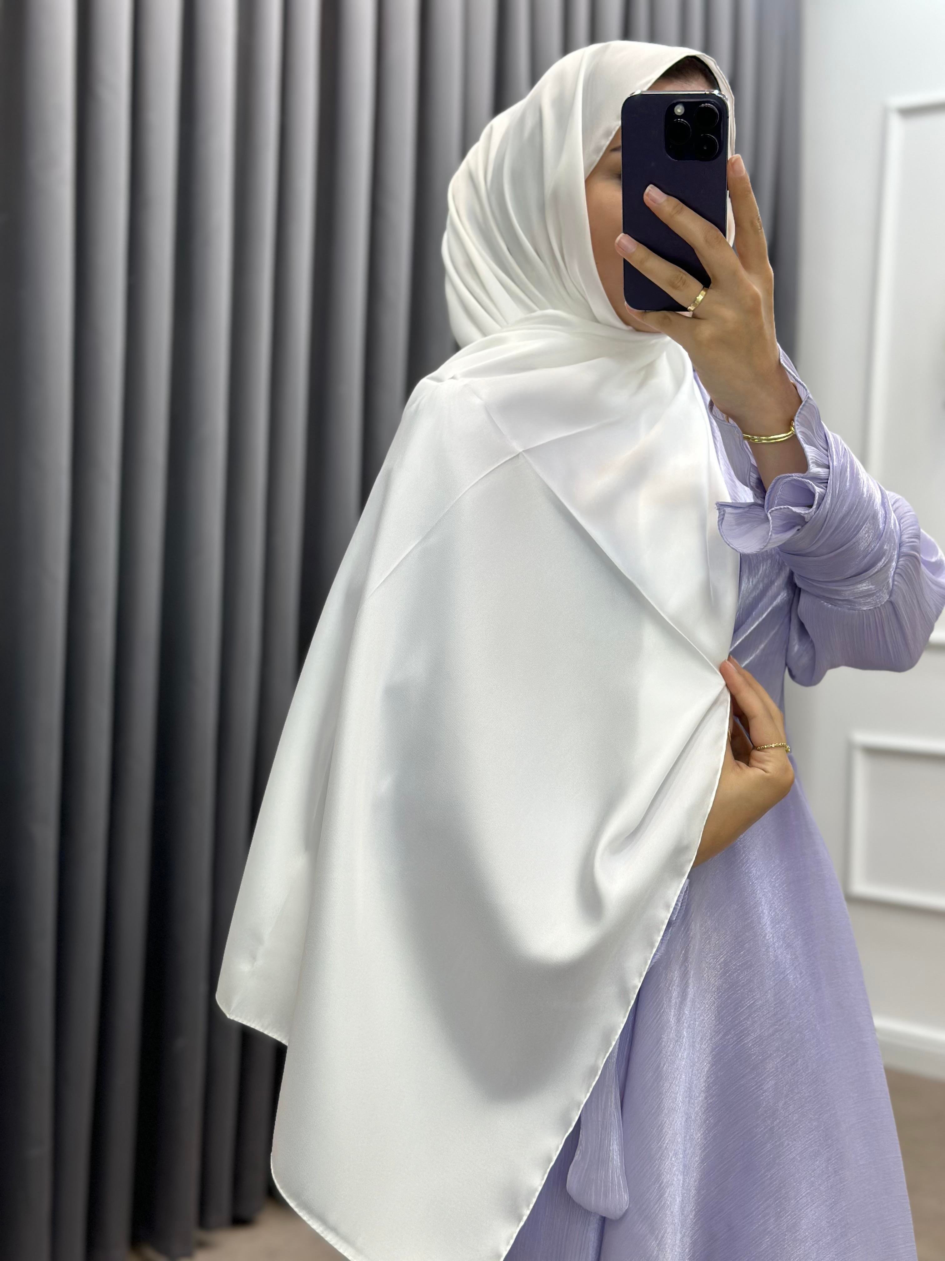 KRİSTAL İPEK ŞAL BEYAZ