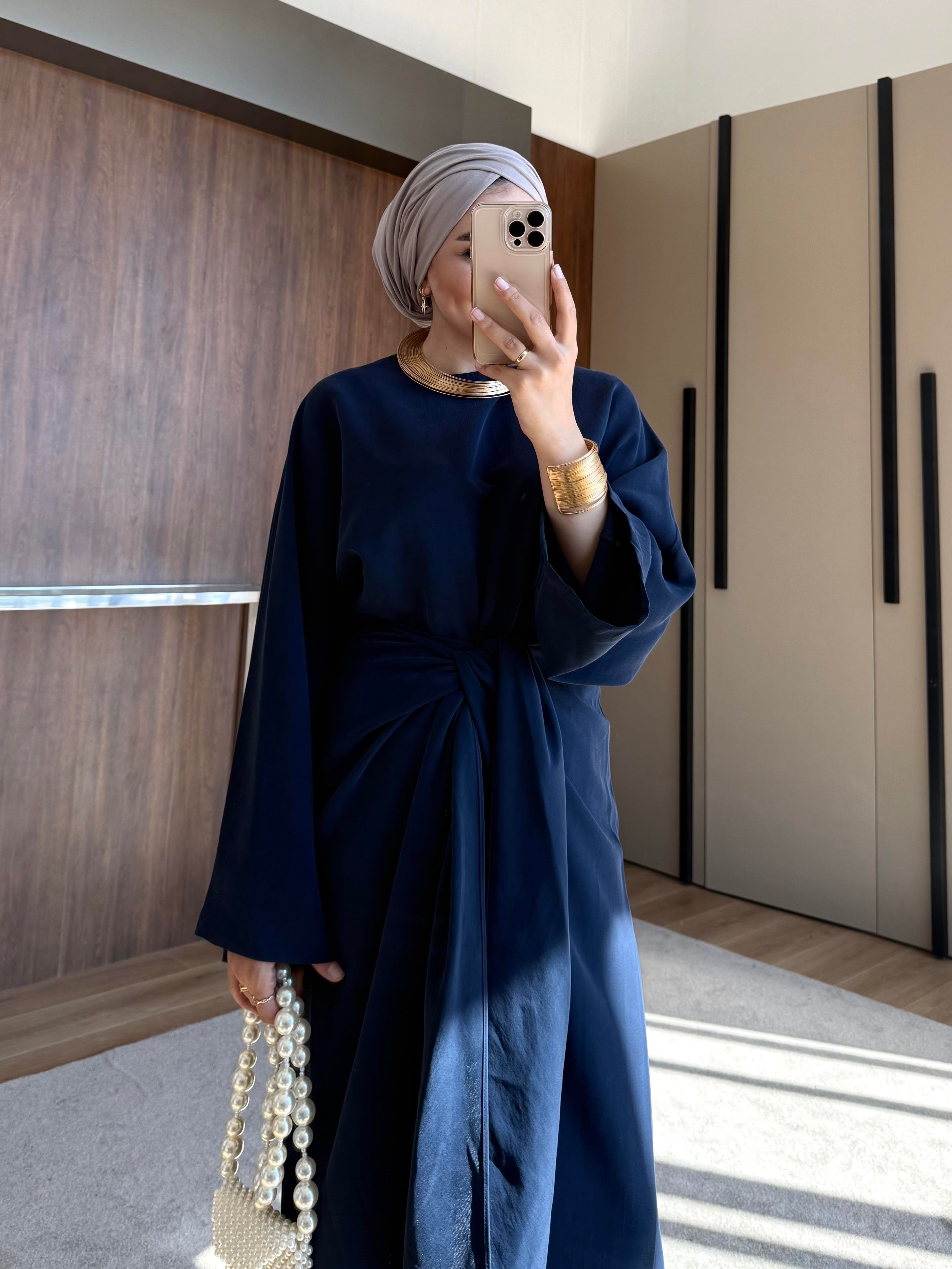 KURDELE DETAY ETEKLİ TAKIM LACİVERT