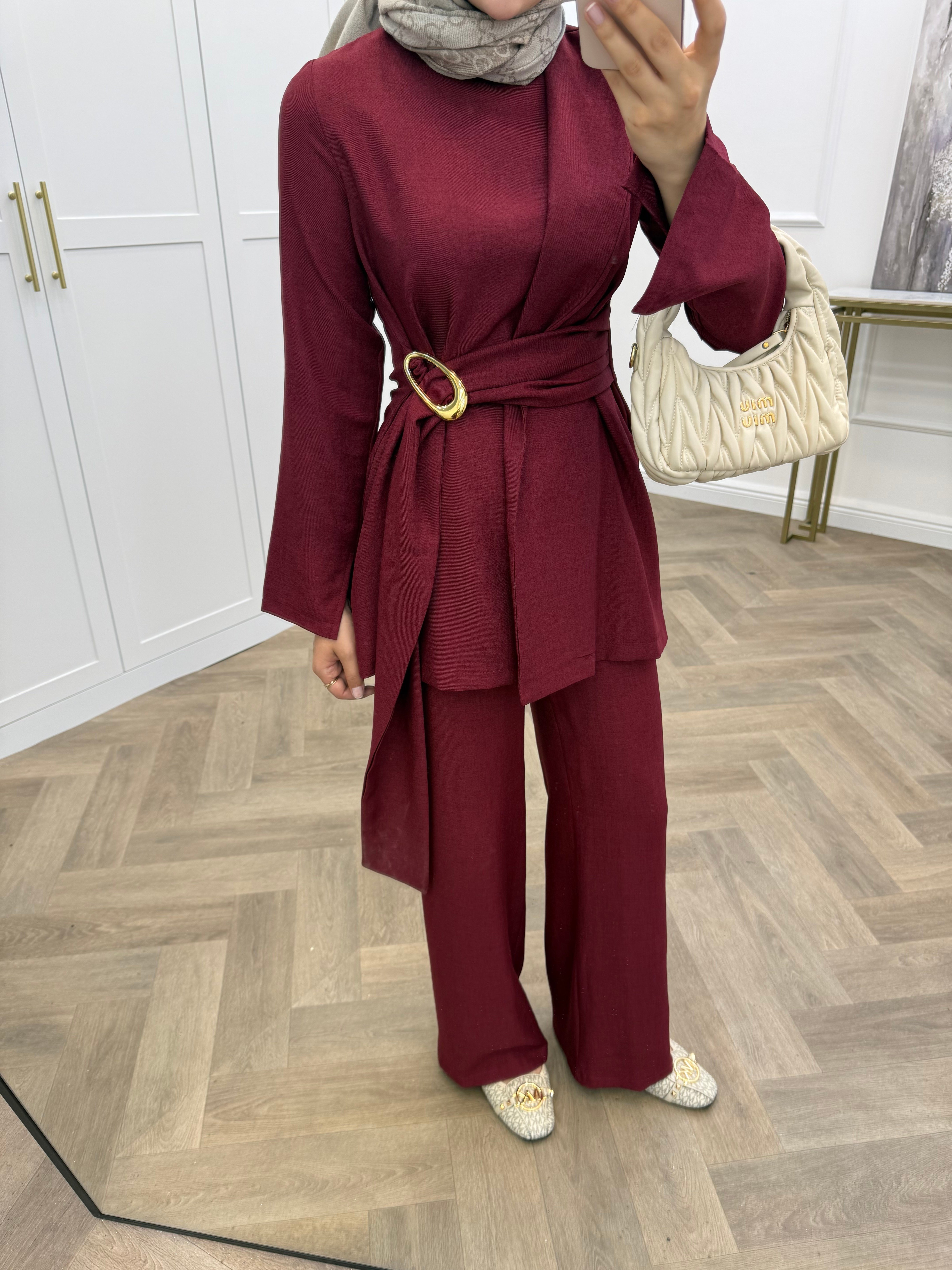 LALE GOLD TOKA DETAY PANTOLONLU TAKIM BORDO