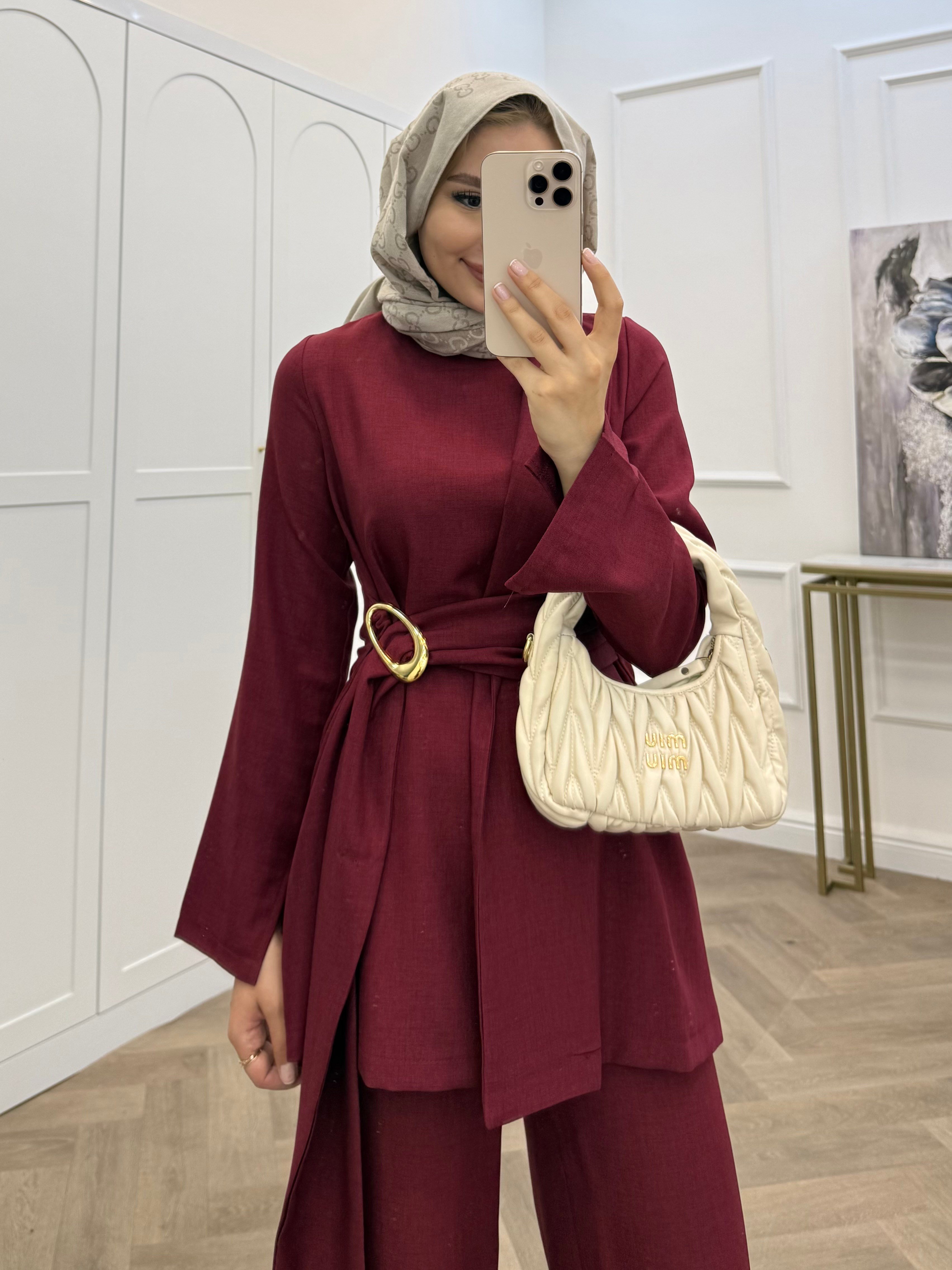 LALE GOLD TOKA DETAY PANTOLONLU TAKIM BORDO