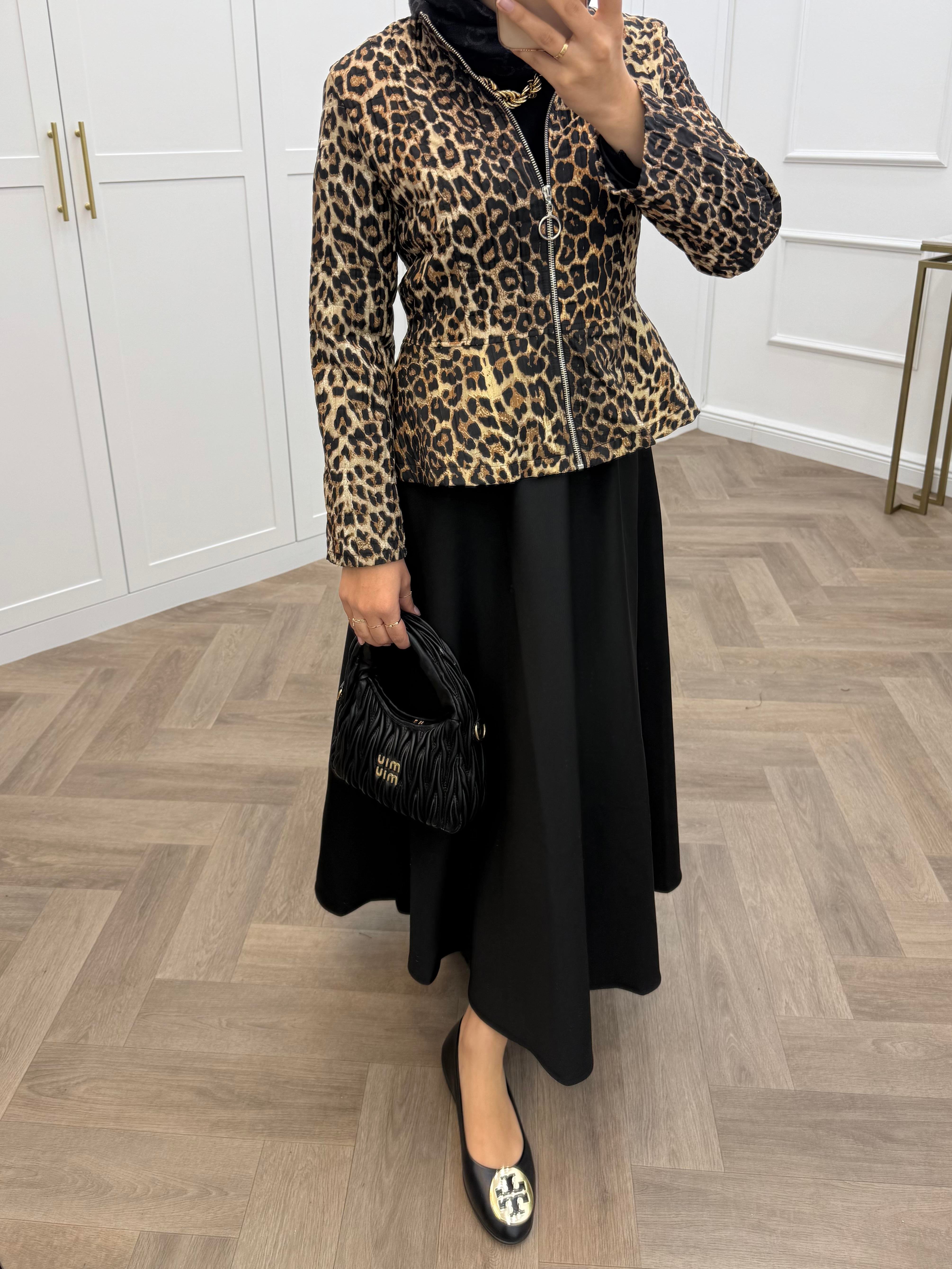 LEOPAR CEKETLİ ETEKLİ TAKIM 