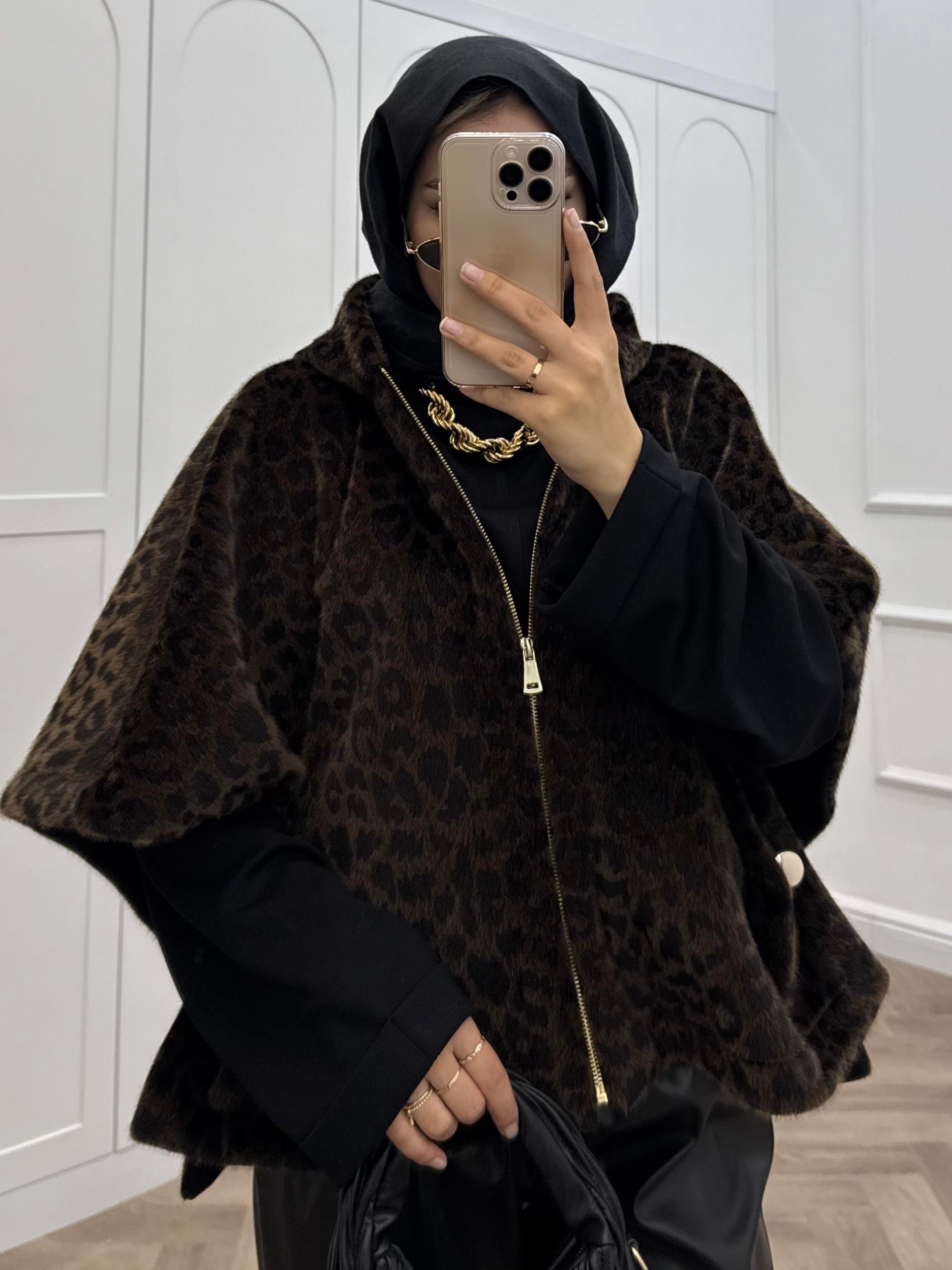 LEOPAR PANÇO YELEK KAHVE