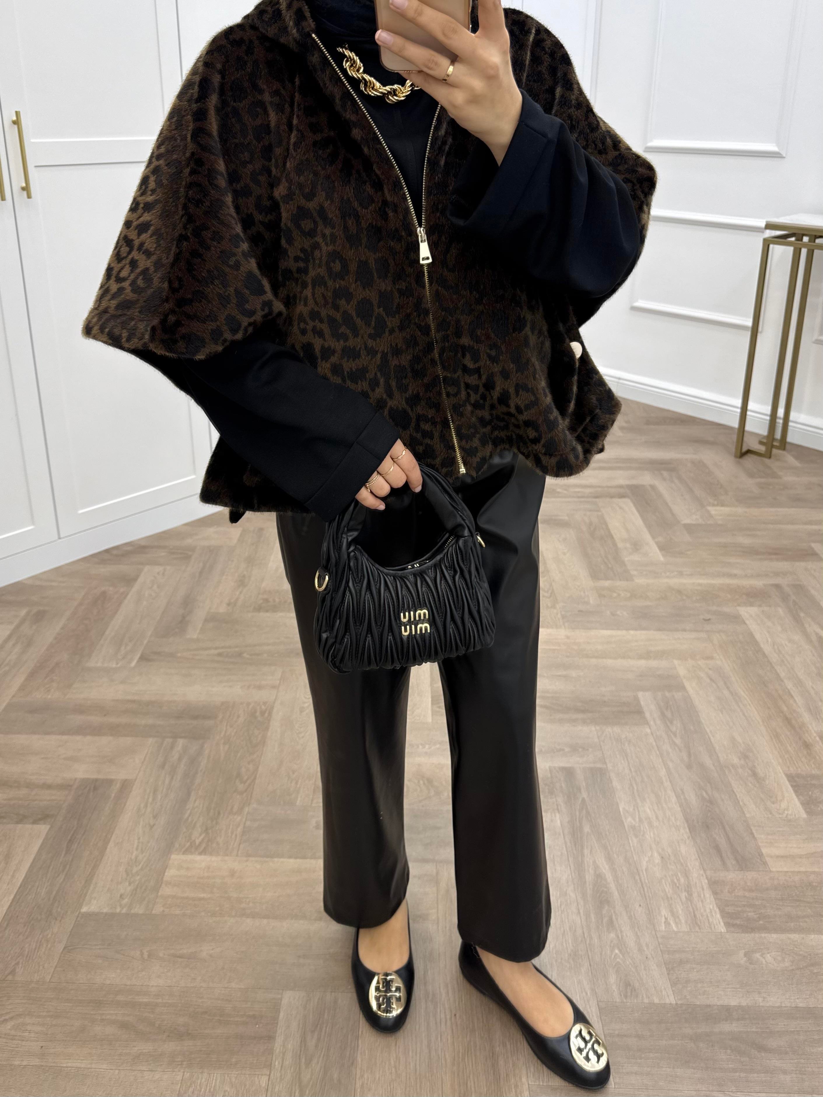 LEOPAR PANÇO YELEK KAHVE